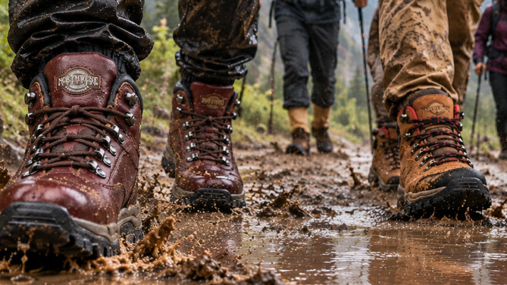 Muddy UK paths can quickly become slippery, wet and difficult to walk on.