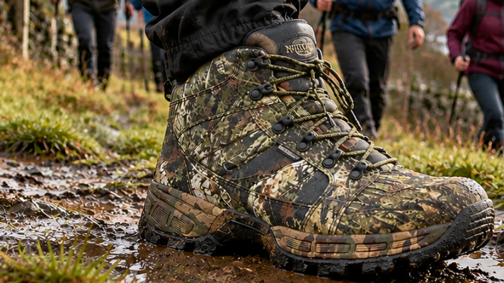 Choose walking footwear for rain, wet grass and damp trails. Learn what to check for waterproof protection, grip and comfortable UK walks.