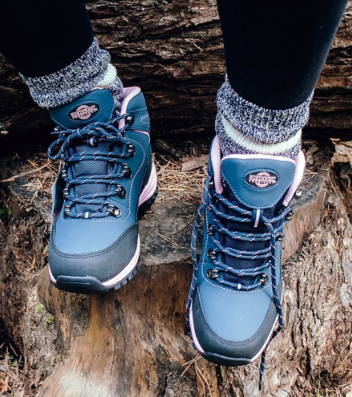 TEXAS Women's Waterproof Walking Boots - Navy lifestyle