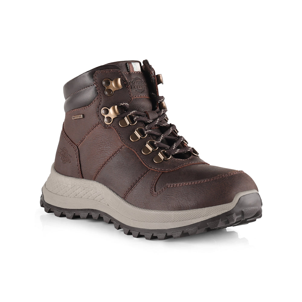 HEWITT Women's Leather Waterproof Walking Boots - WAXY BROWN HEWITT Women's Leather Waterproof Walking Boots - WAXY BROWN