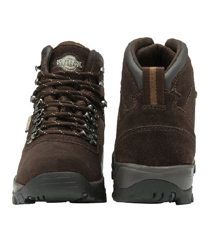 Men's Suede Leather Waterproof Walking Boots - #colour_brown