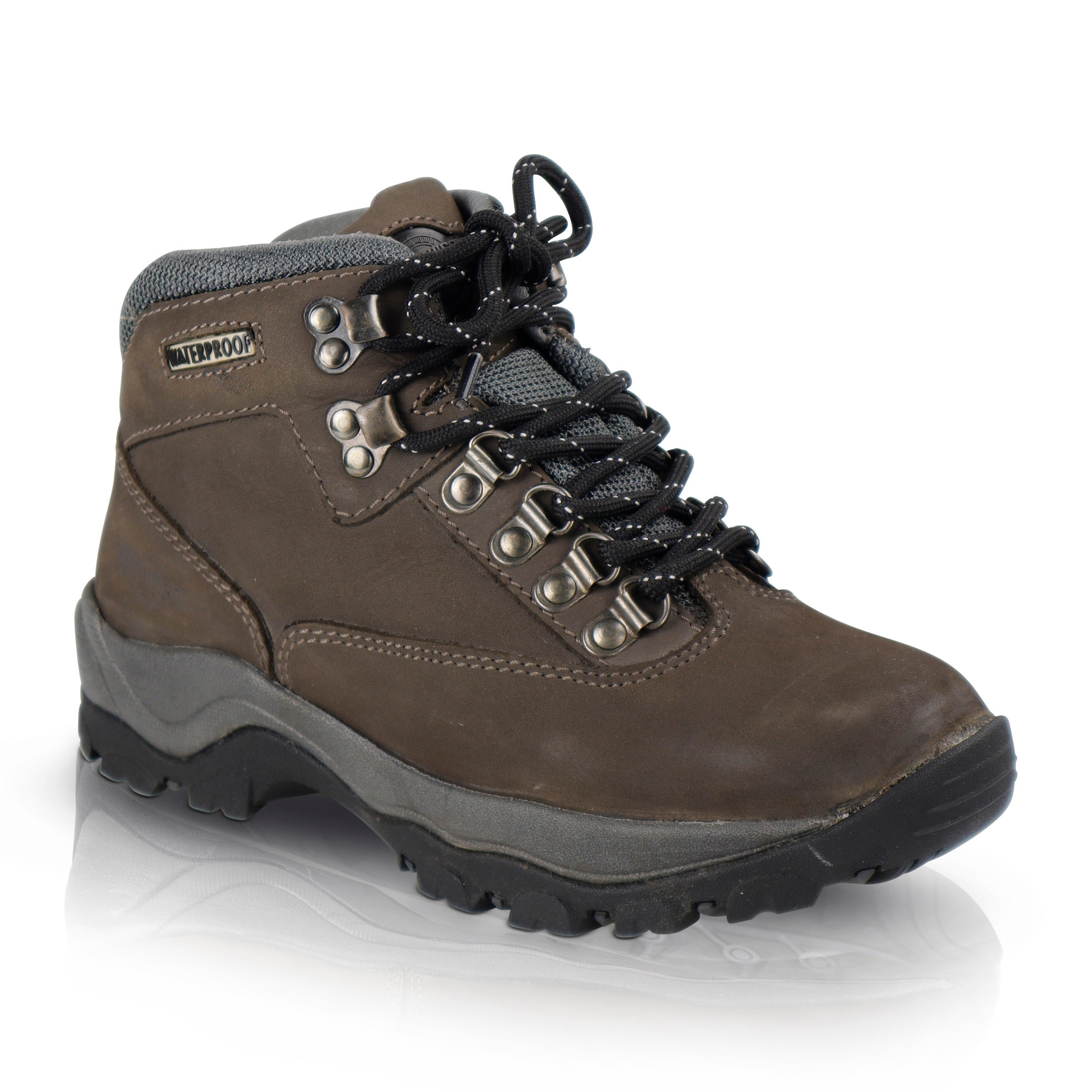 Men's Leather Waterproof Walking Boots - #colour_grey