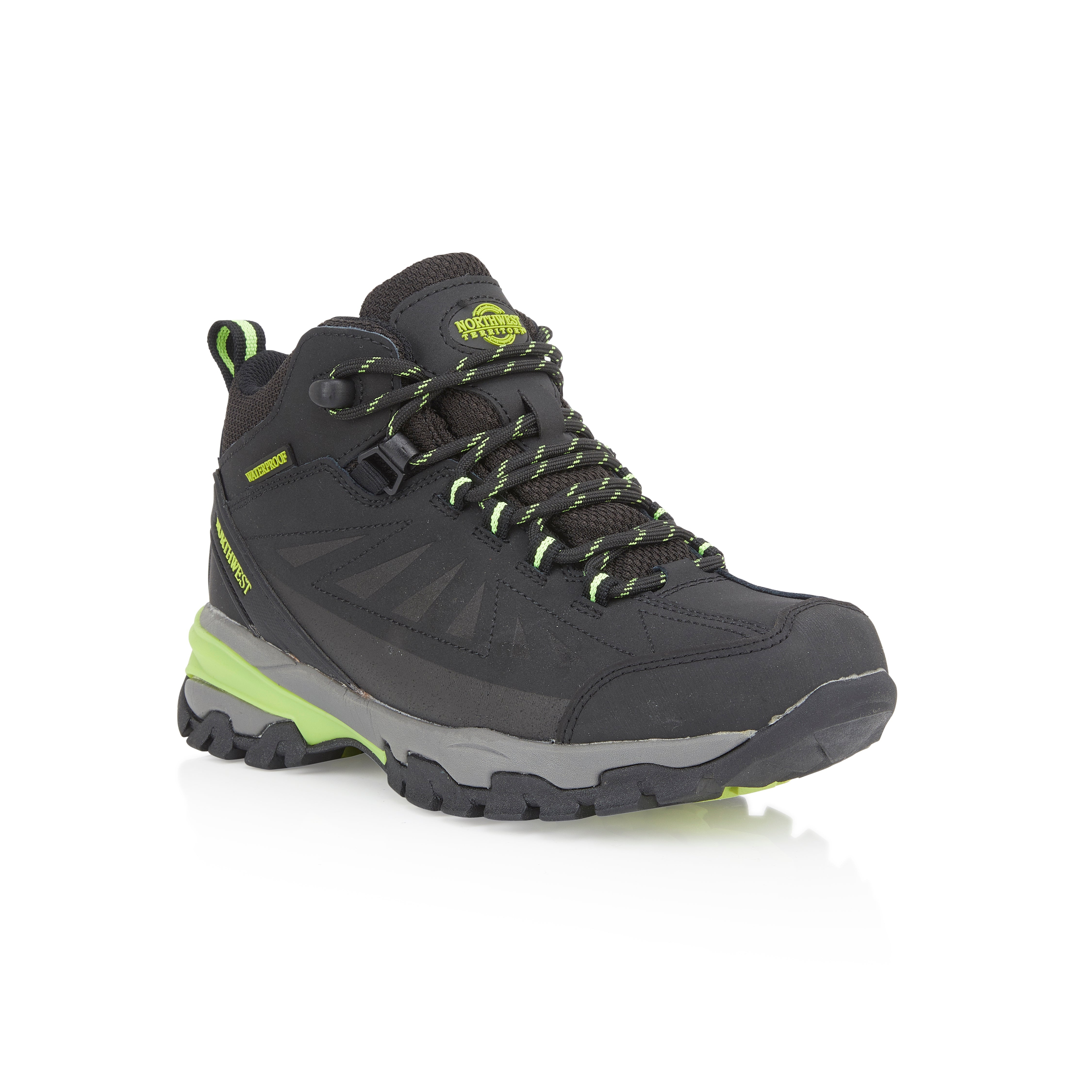 KEELE-HI Women's Waterproof Walking Boots - Black/Lime KEELE-HI Women's Waterproof Walking Boots - Black/Lime