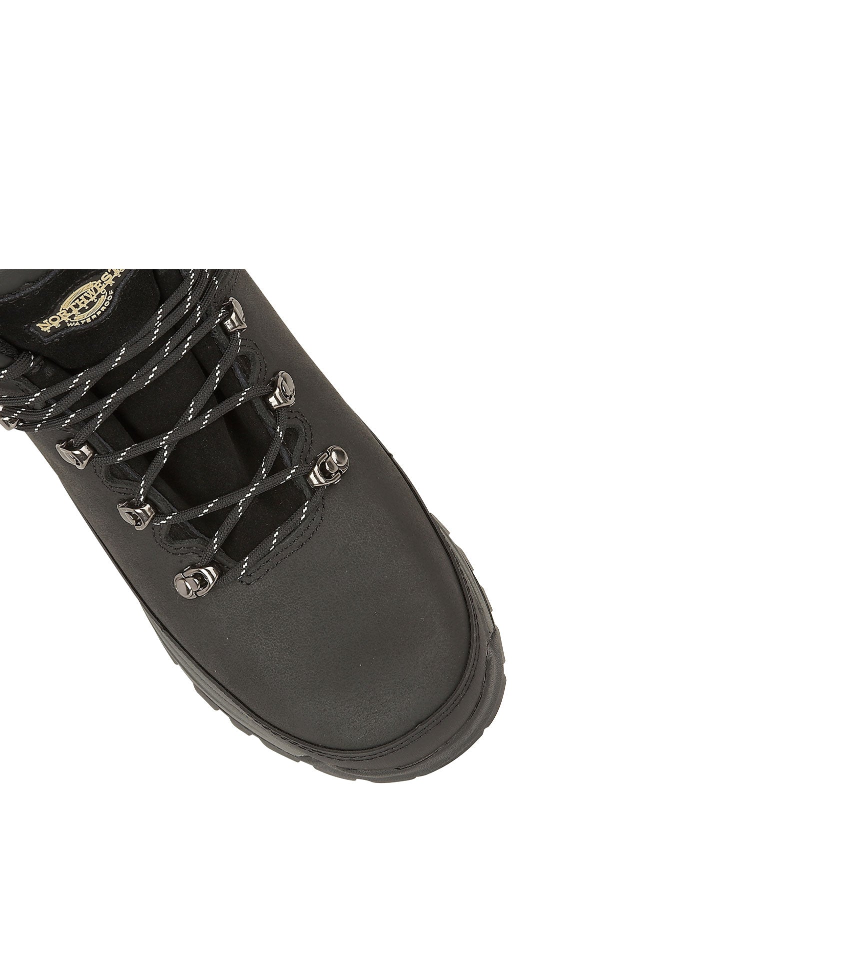Men's Leather Waterproof Walking Boots - #colour_black