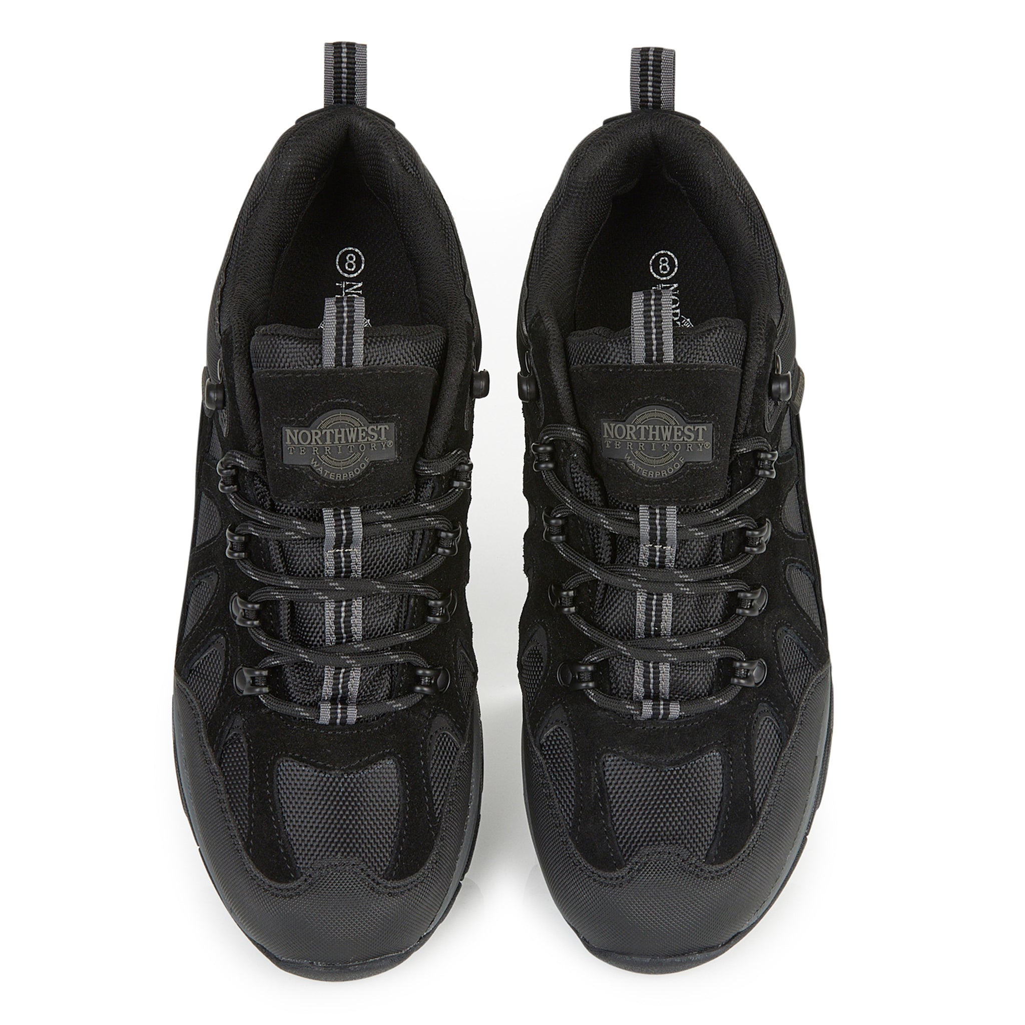 Steen Men's Suede Leather Waterproof Walking Shoes Black for hiking and outdoor adventures