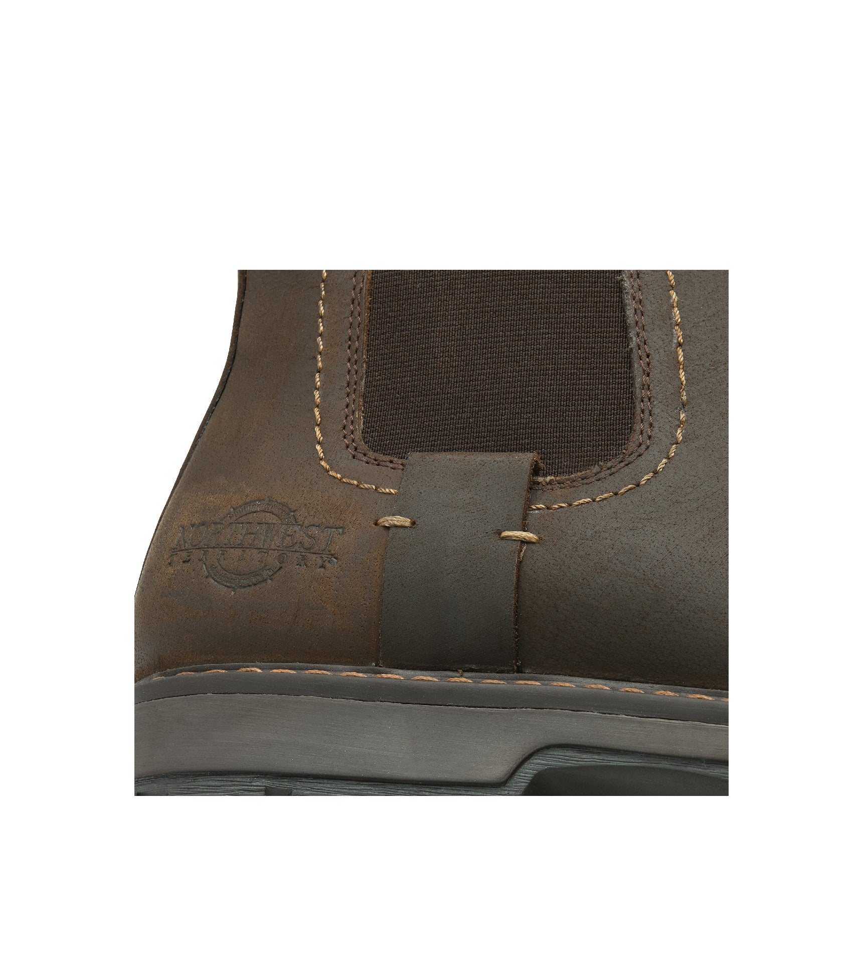 Men's Leather Waterproof Walking Chelsea Boots - #colour_waxy-brown