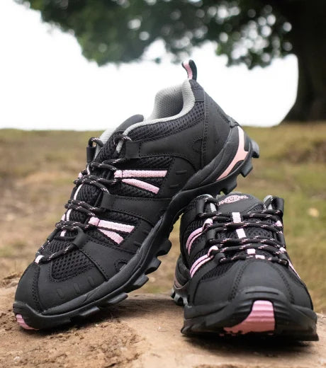 HEWITT Women's Leather Waterproof Walking Boots - WAXY BROWN lifestyle