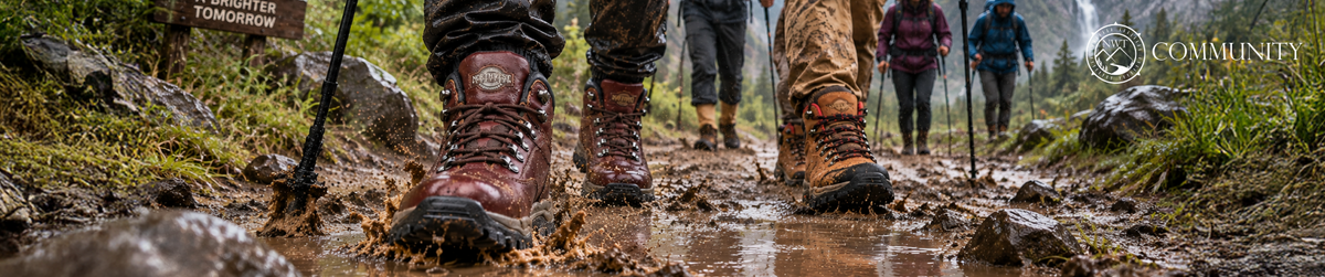 Muddy UK paths can quickly become slippery, wet and difficult to walk on. 