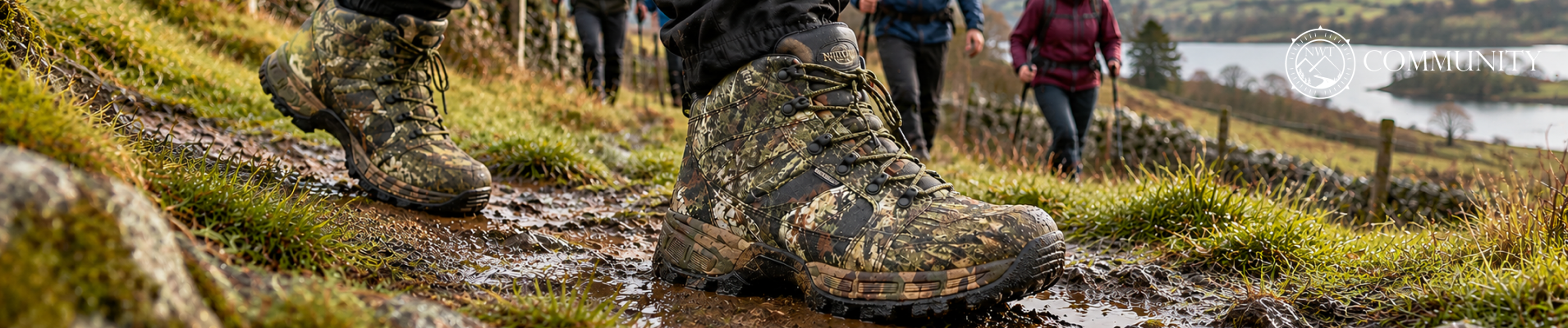 Choose walking footwear for rain, wet grass and damp trails. Learn what to check for waterproof protection, grip and comfortable UK walks.
