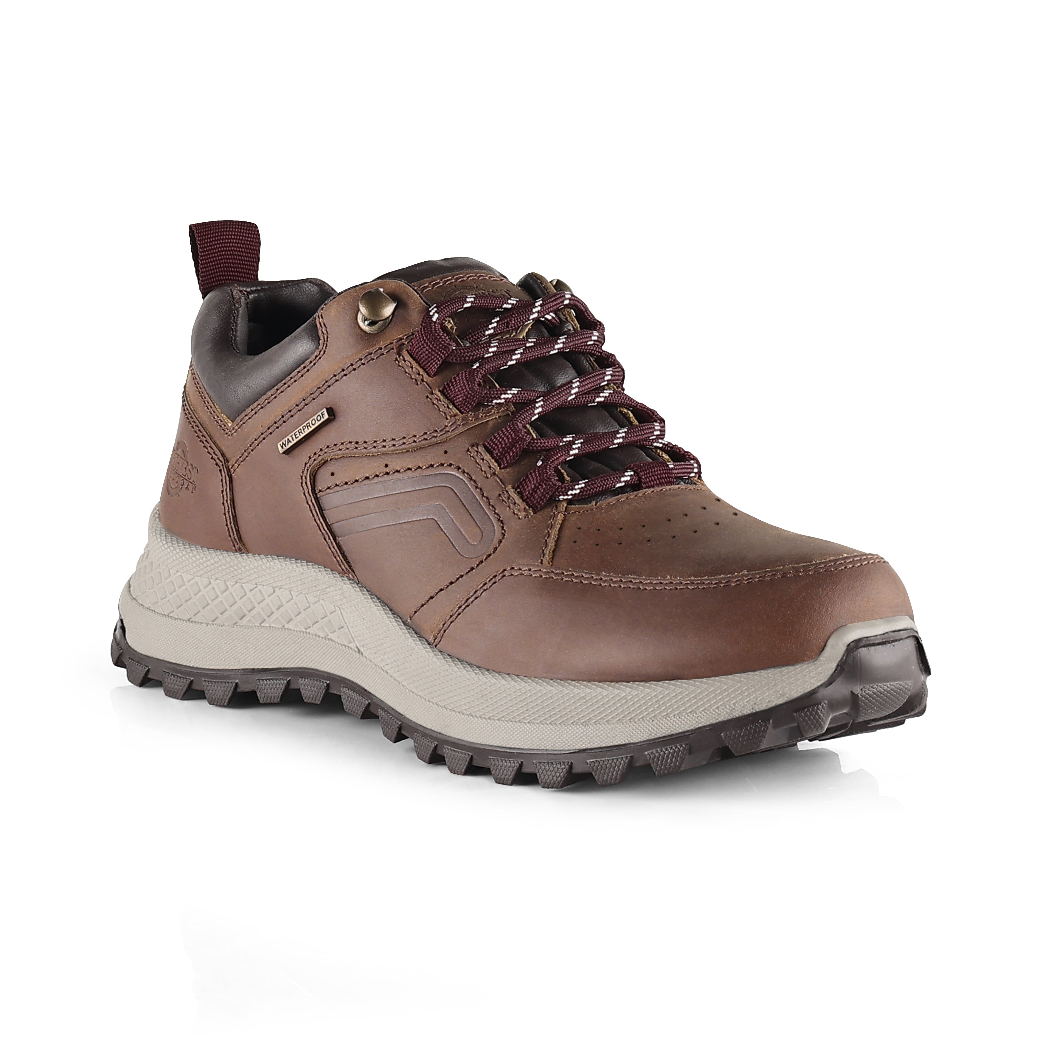 MUNRO Women's Leather Waterproof Walking Shoes - BROWN
