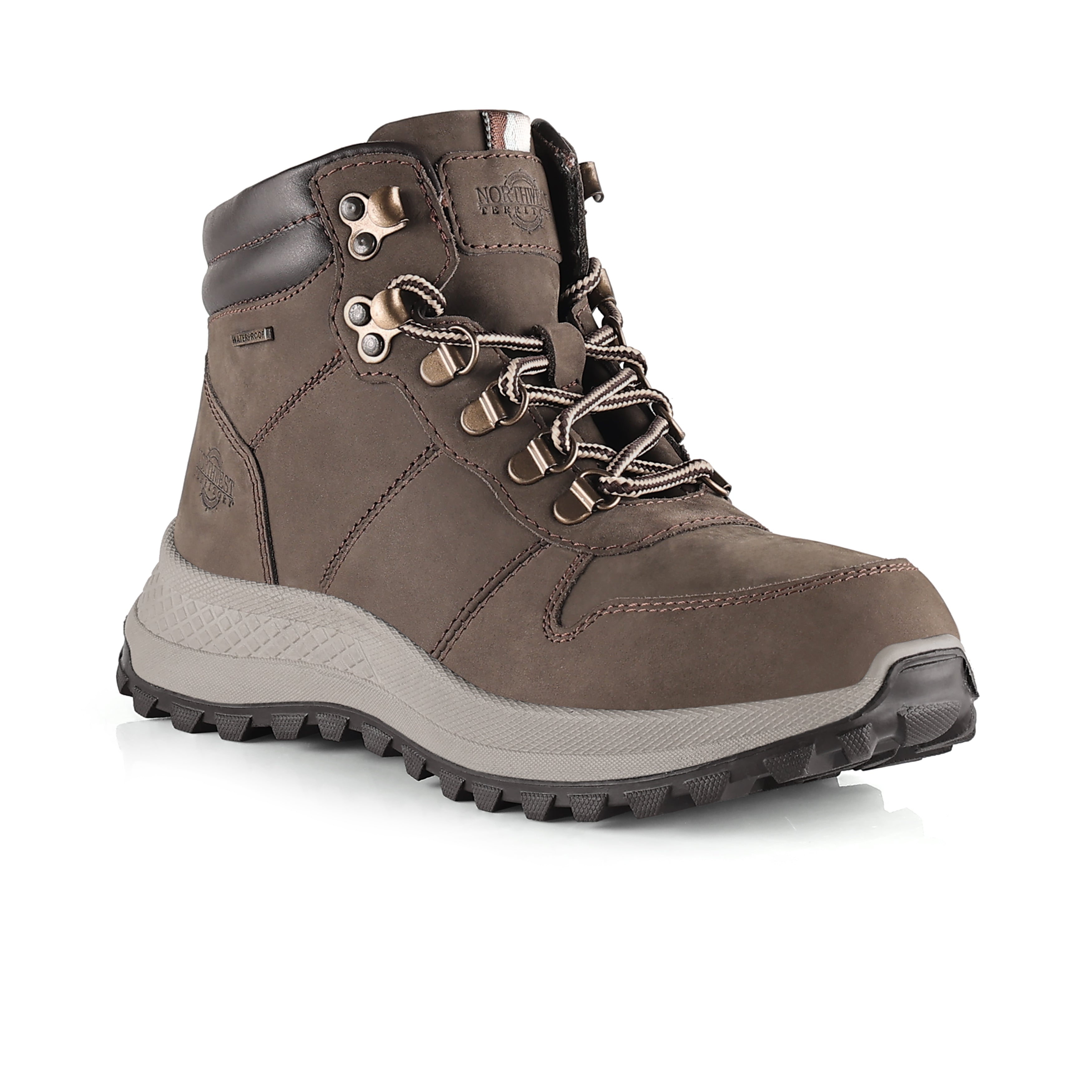 HEWITT Women's Leather Waterproof Walking Boots - DOVE GREY