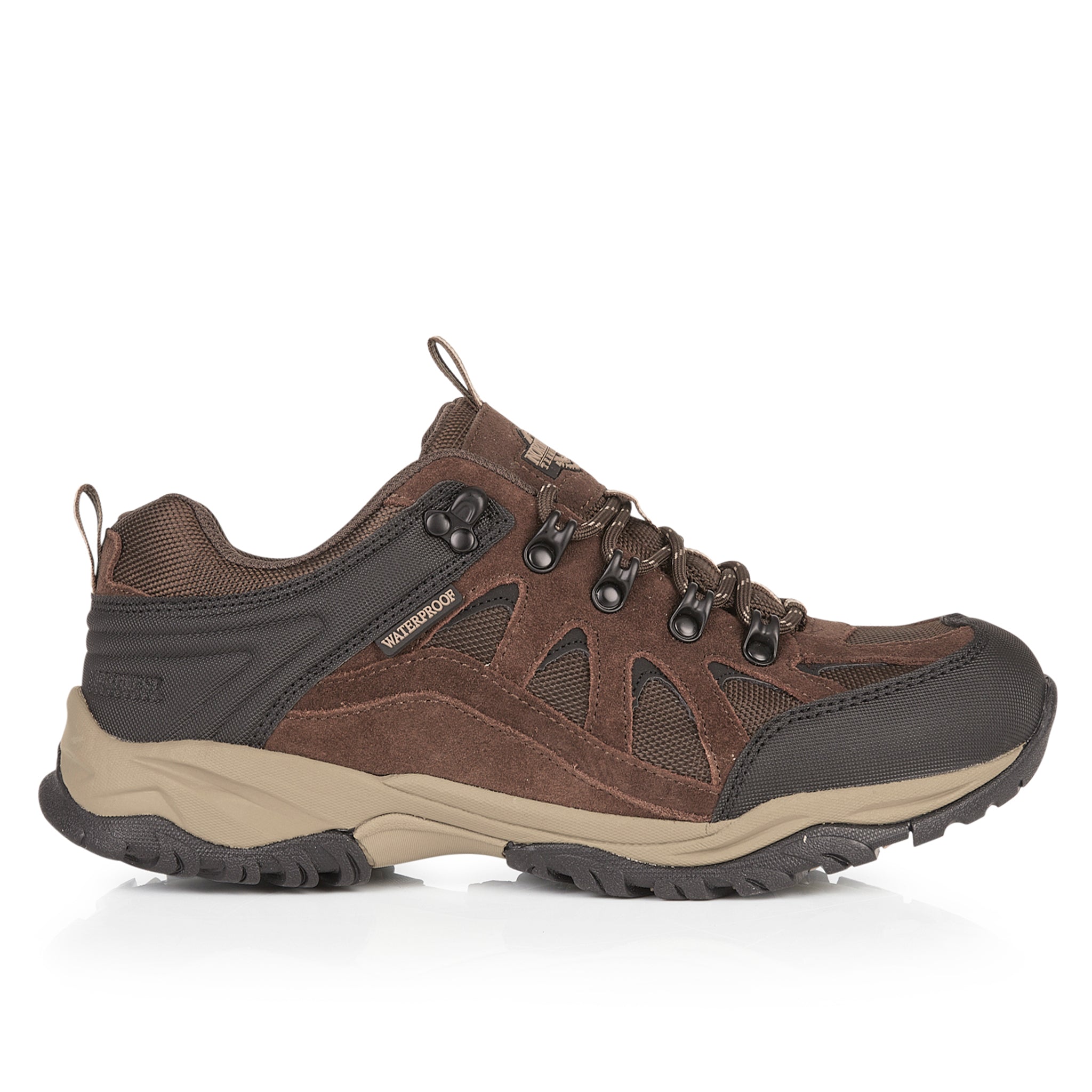 STEEN Men's Suede Leather Waterproof Walking Shoes - Brown
