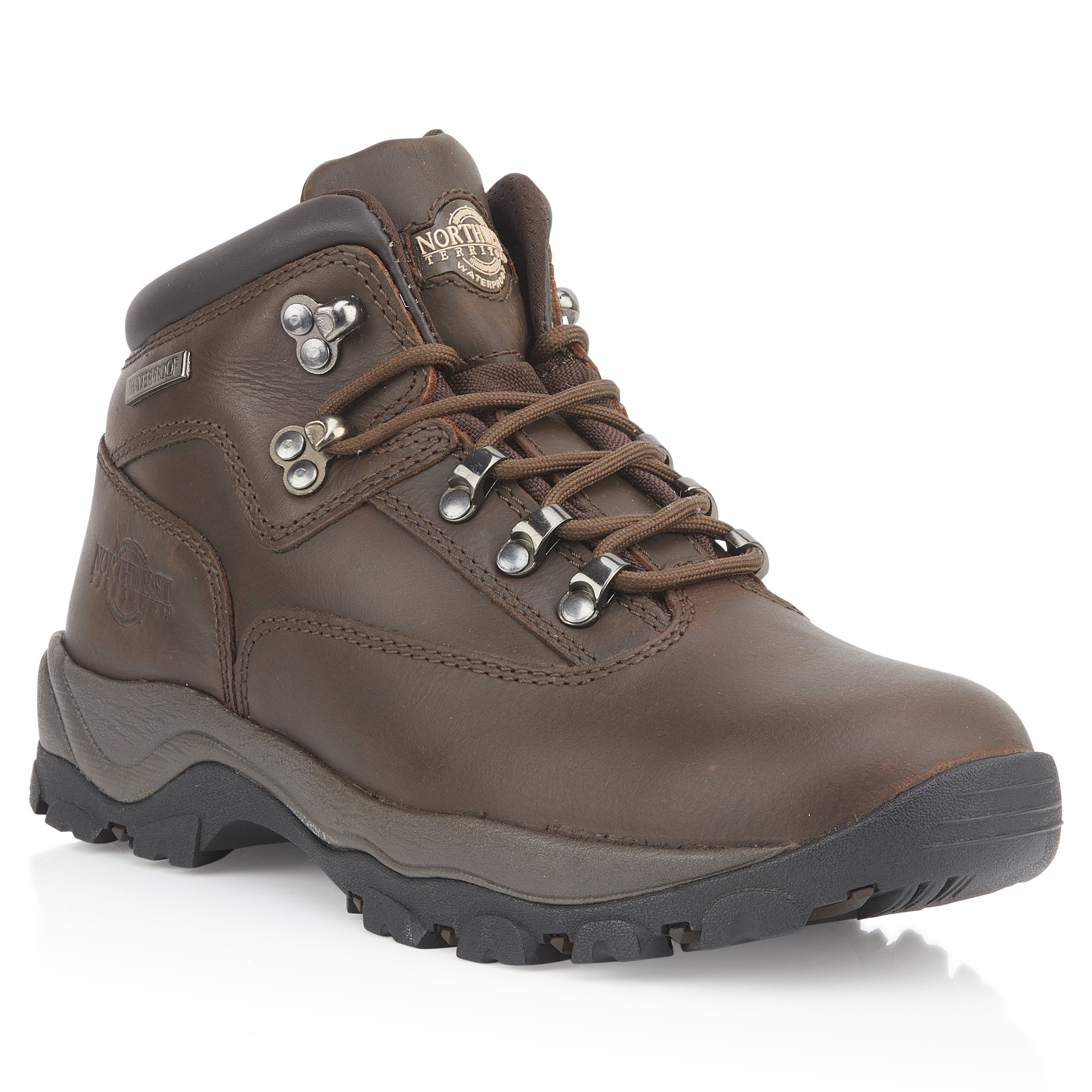 INUVIK Men's Leather Waterproof Walking Boots - Waxy Brown