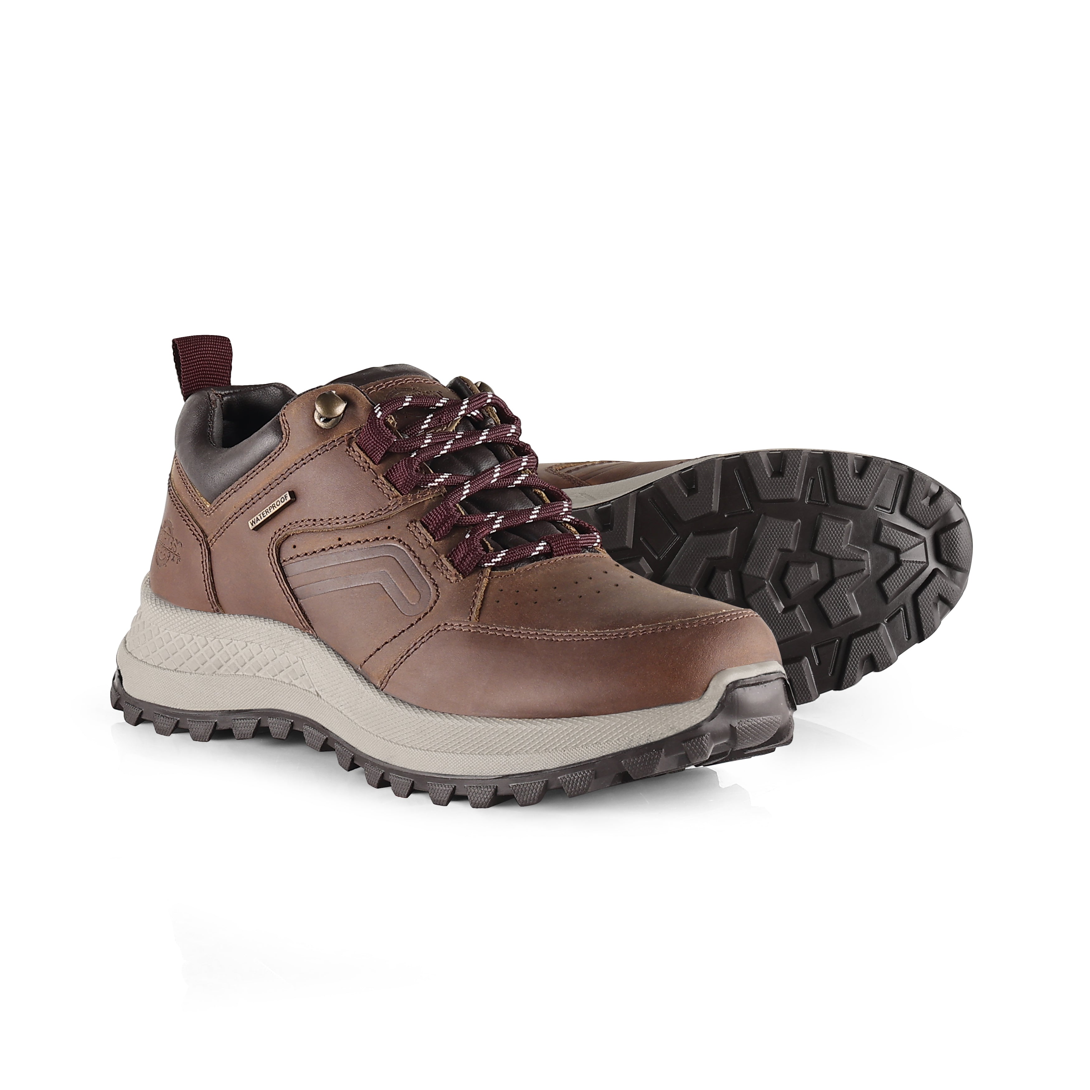 MUNRO Women's Leather Waterproof Walking Shoes - BROWN