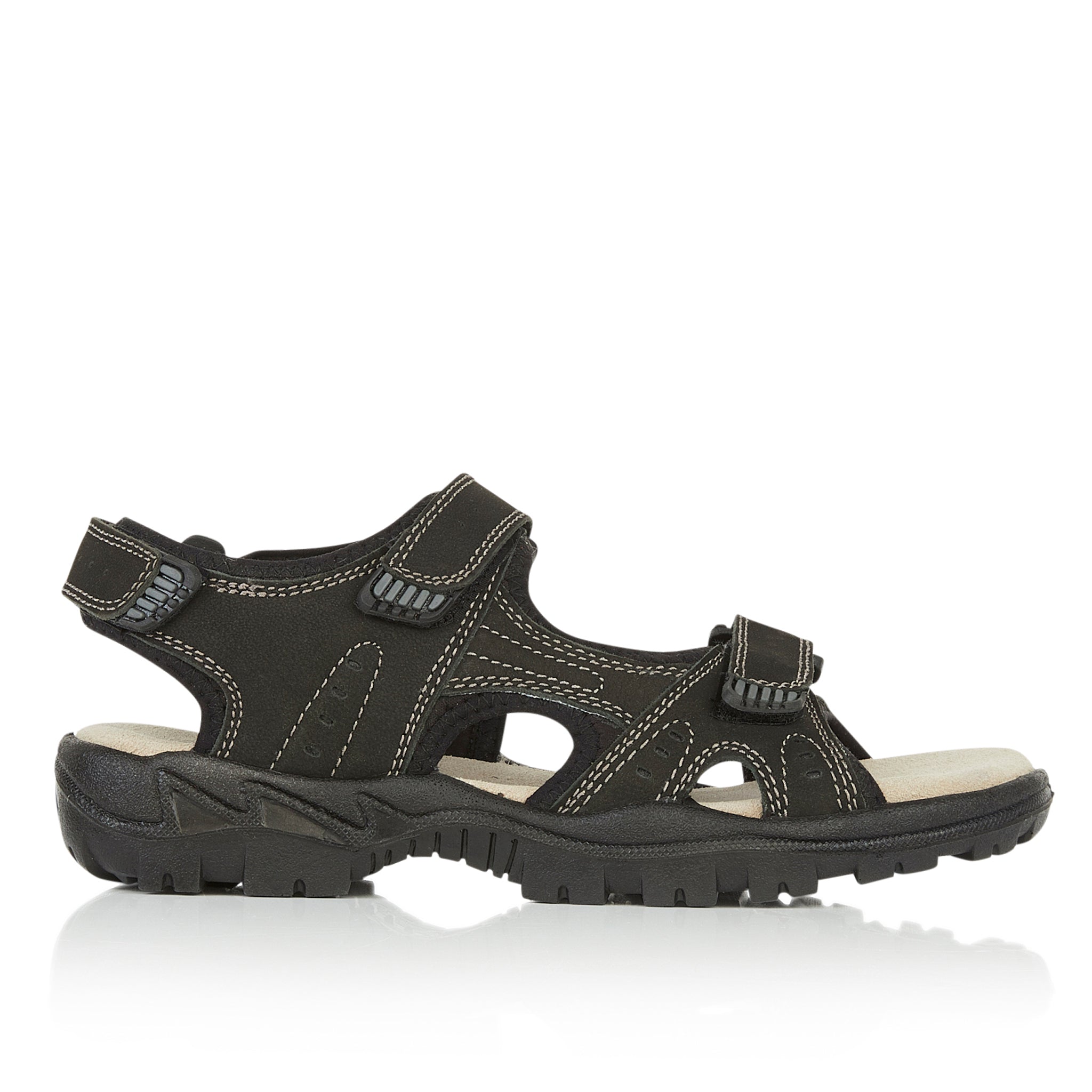 WINDSOR Men's Leather Sandals - Black