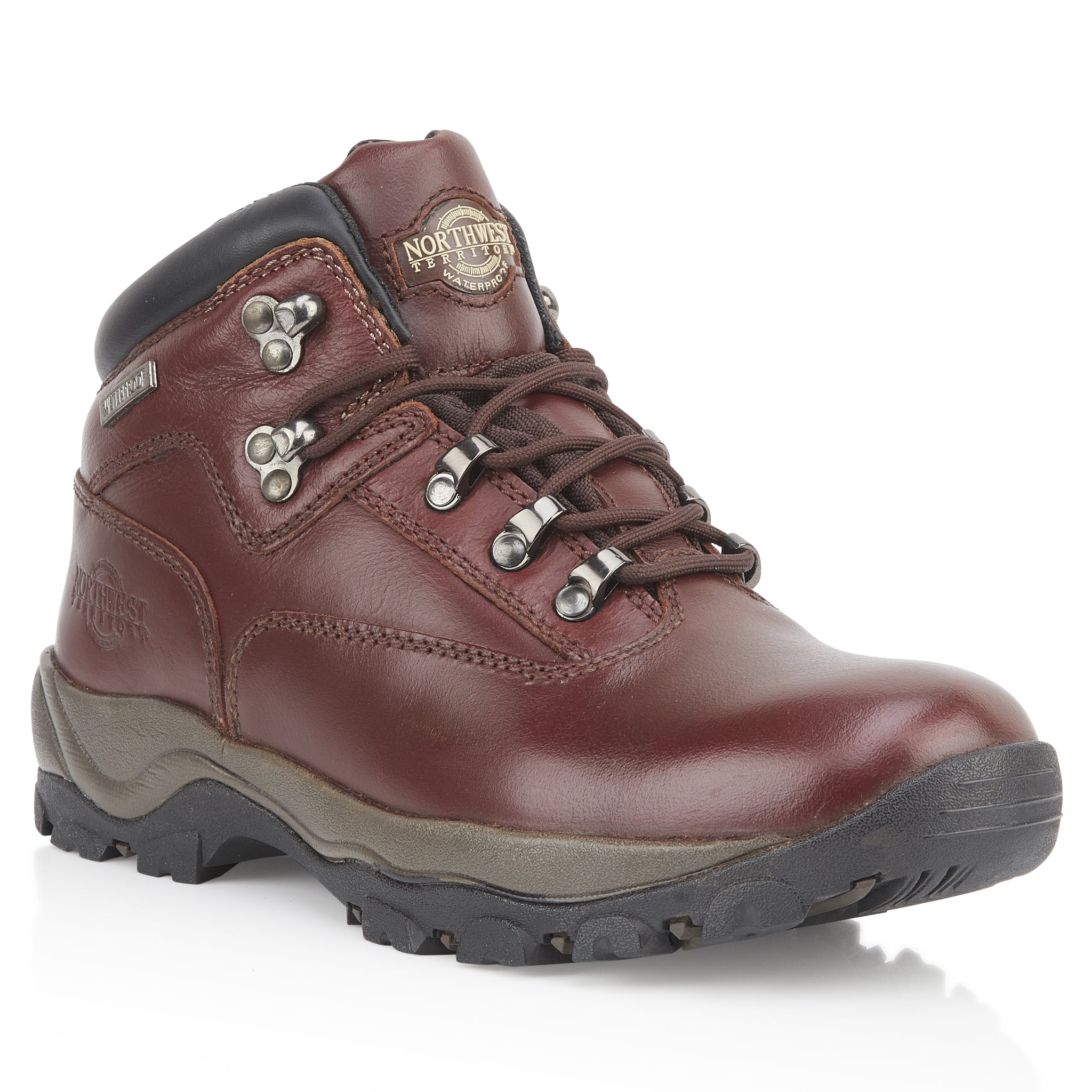 INUVIK Men's Leather Waterproof Walking Boots - Oxblood