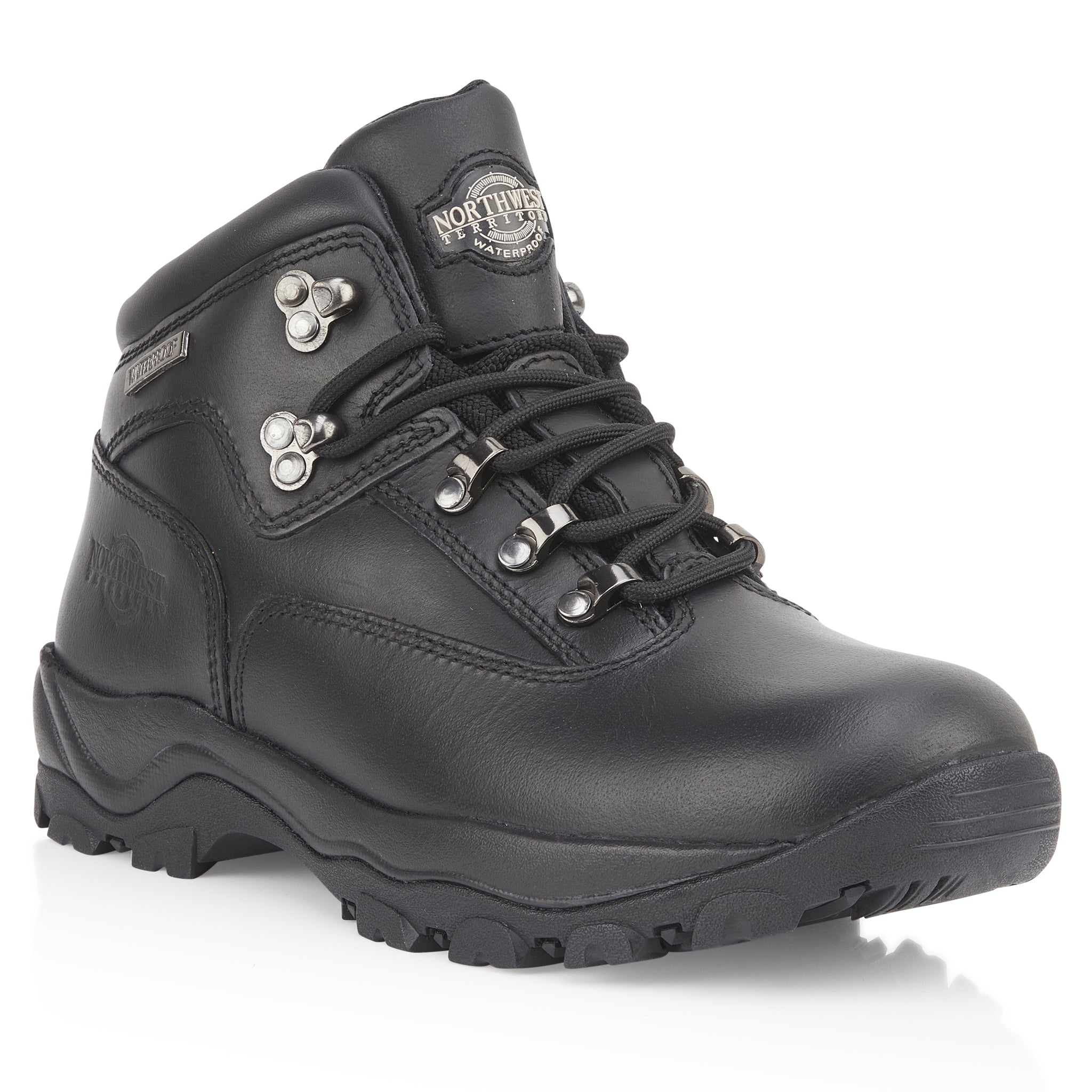 INUVIK Men's Leather Waterproof Walking Boots - Black