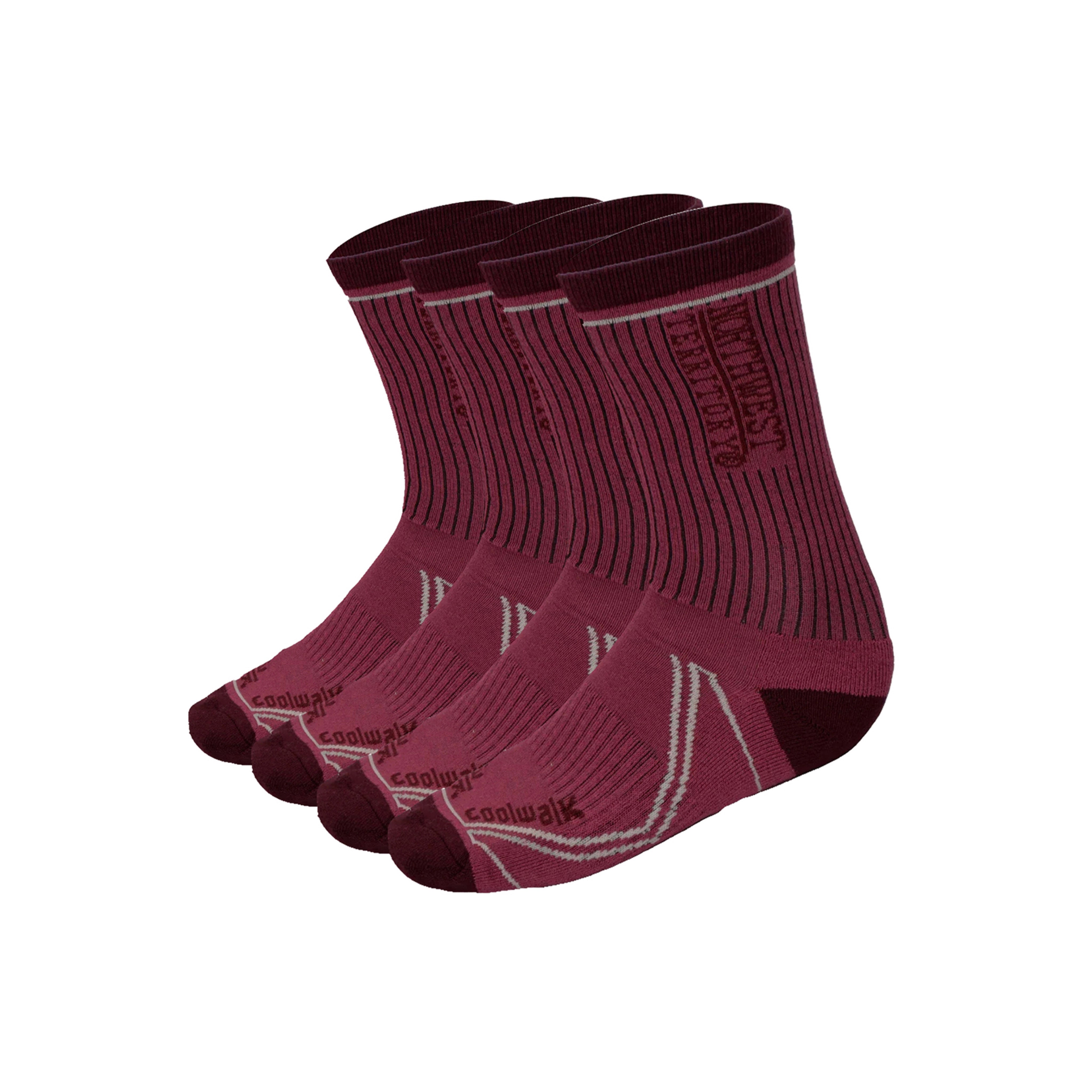 COOLWALK Women's Socks Pack of 2 - Cherry Red