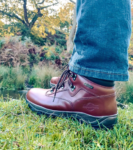 INUVIK Men's Leather Waterproof Walking Boots - Waxy Brown lifestyle