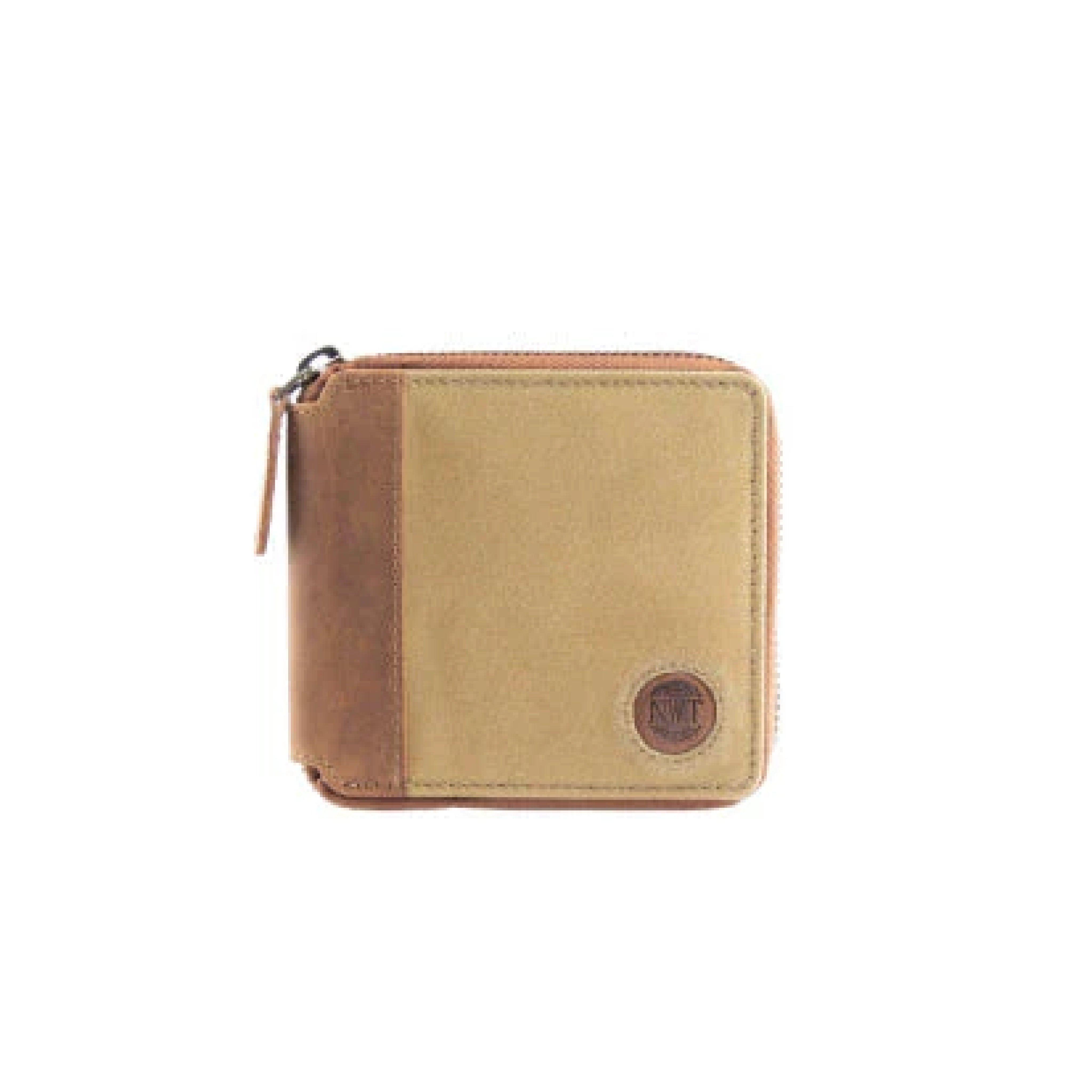 BANK Multi Function Zipper Wallet - Beige/Brown