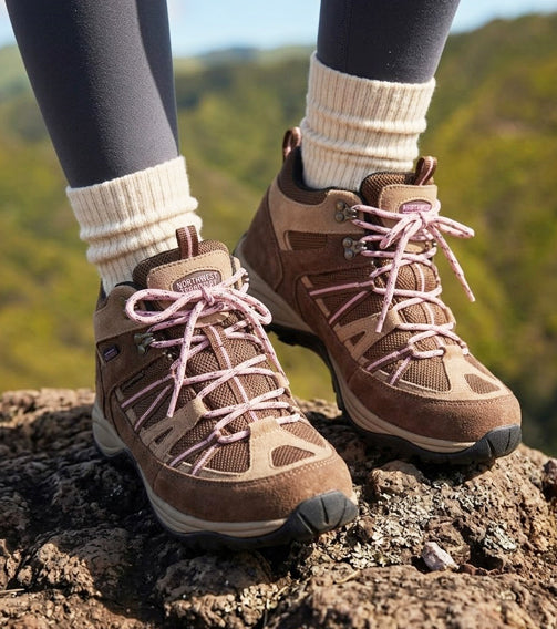 Brock Women's Suede Leather Waterproof Walking Boots - TURQUOISE lifestyle