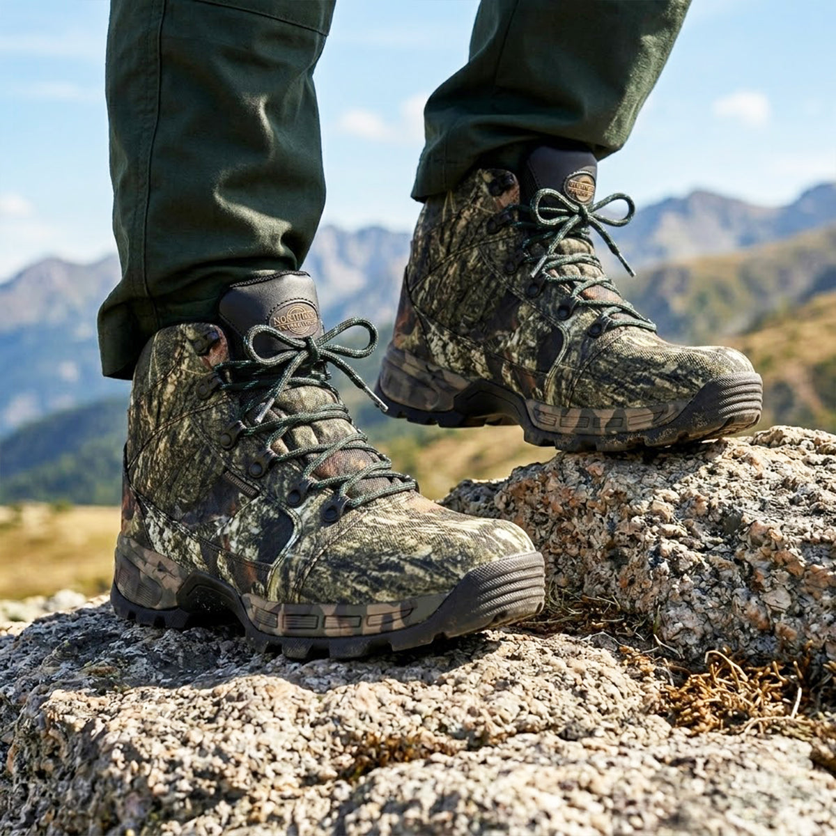CAMO Men's Vegan Waterproof Walking Boots - Camouflage lifestyle