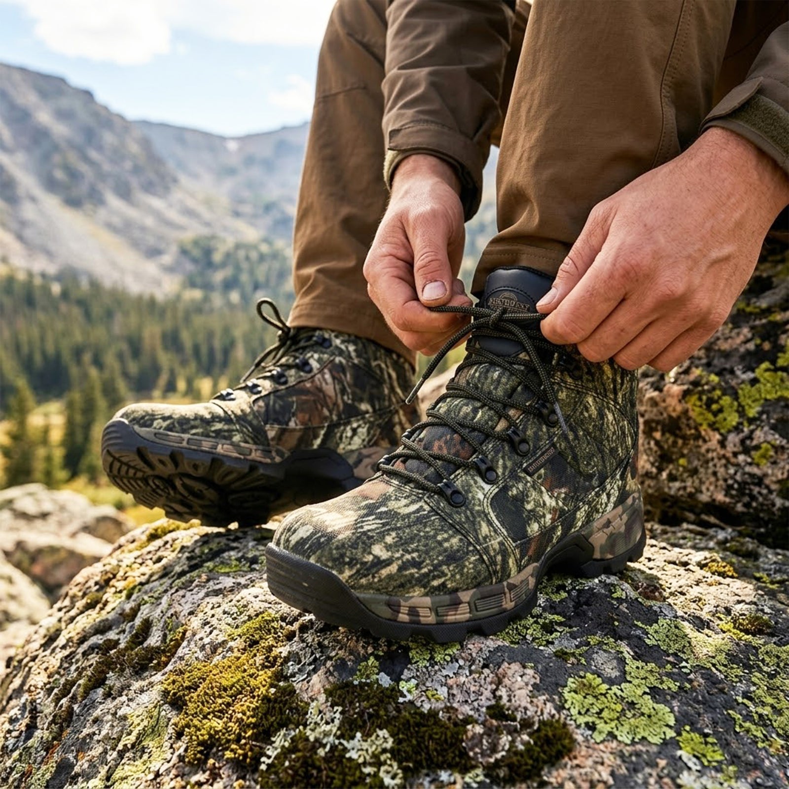 CAMO Men's Vegan Waterproof Walking Boots - Camouflage lifestyle