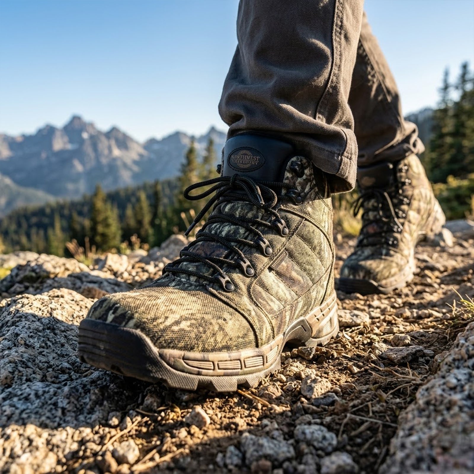 CAMO Men's Vegan Waterproof Walking Boots - Camouflage lifestyle