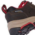 Detail of CHEVIOT Waxy Brown women's walking shoes highlighting the premium leather upper and waterproof construction.