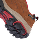 Detail of CHEVIOT Tan Nubuck walking shoes highlighting the premium leather upper and waterproof construction.