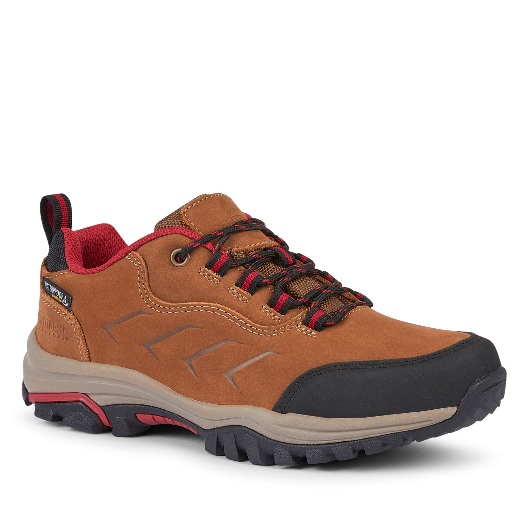 CHEVIOT women's Tan Nubuck leather waterproof walking shoes with cushioned comfort and a durable outdoor sole.