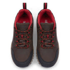 Front view of CHEVIOT Waxy Brown women's waterproof walking shoes showing the premium leather upper, secure lacing and padded collar.