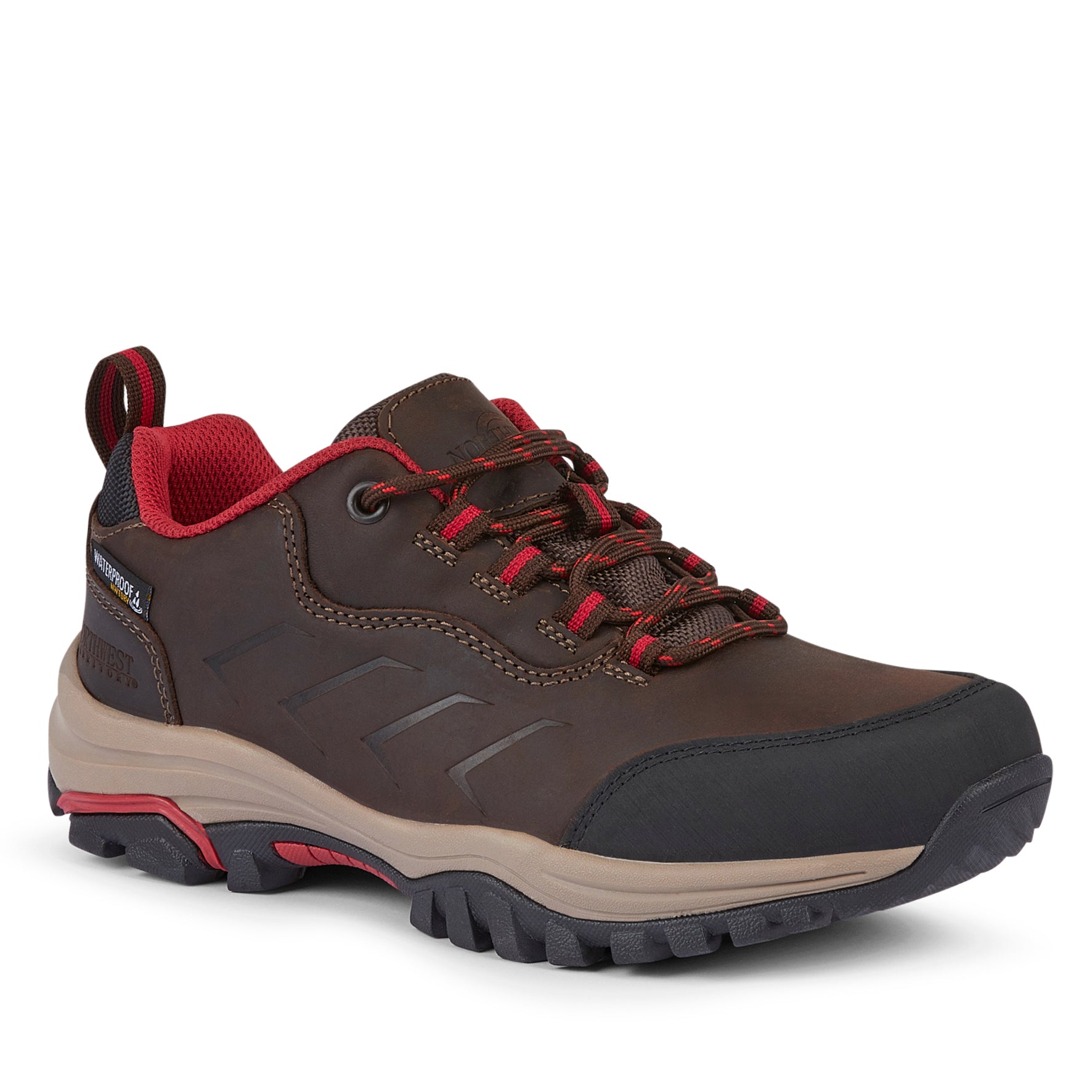 CHEVIOT Waxy Brown women's premium leather waterproof walking shoes with cushioned heel support and durable outdoor sole.