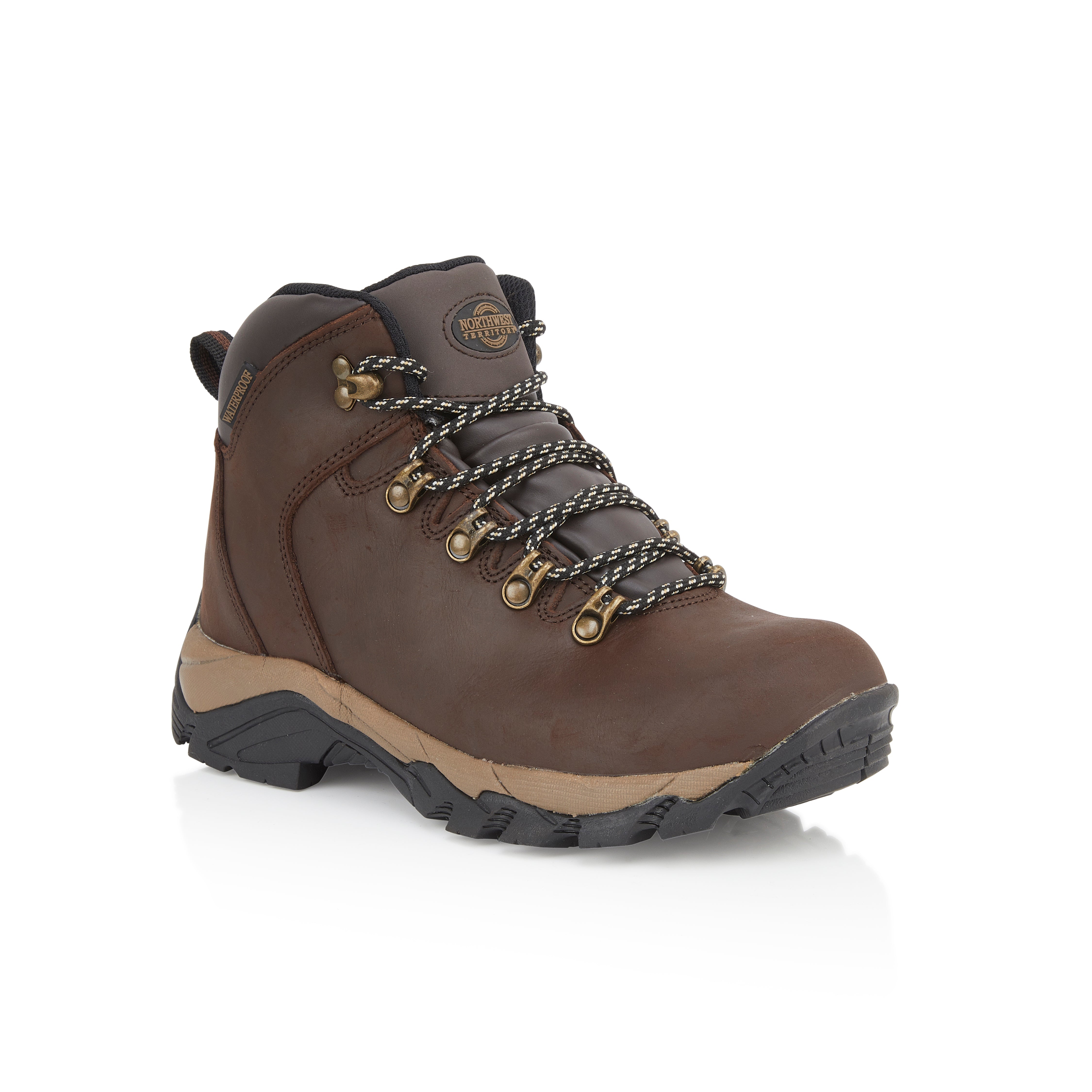 EMERALD Women's Leather Waterproof Walking Boots - Waxy Brown