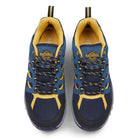 Front view of RANGER Navy men's suede leather waterproof walking shoes featuring a waterproof upper, secure lace fastening and cushioned collar.