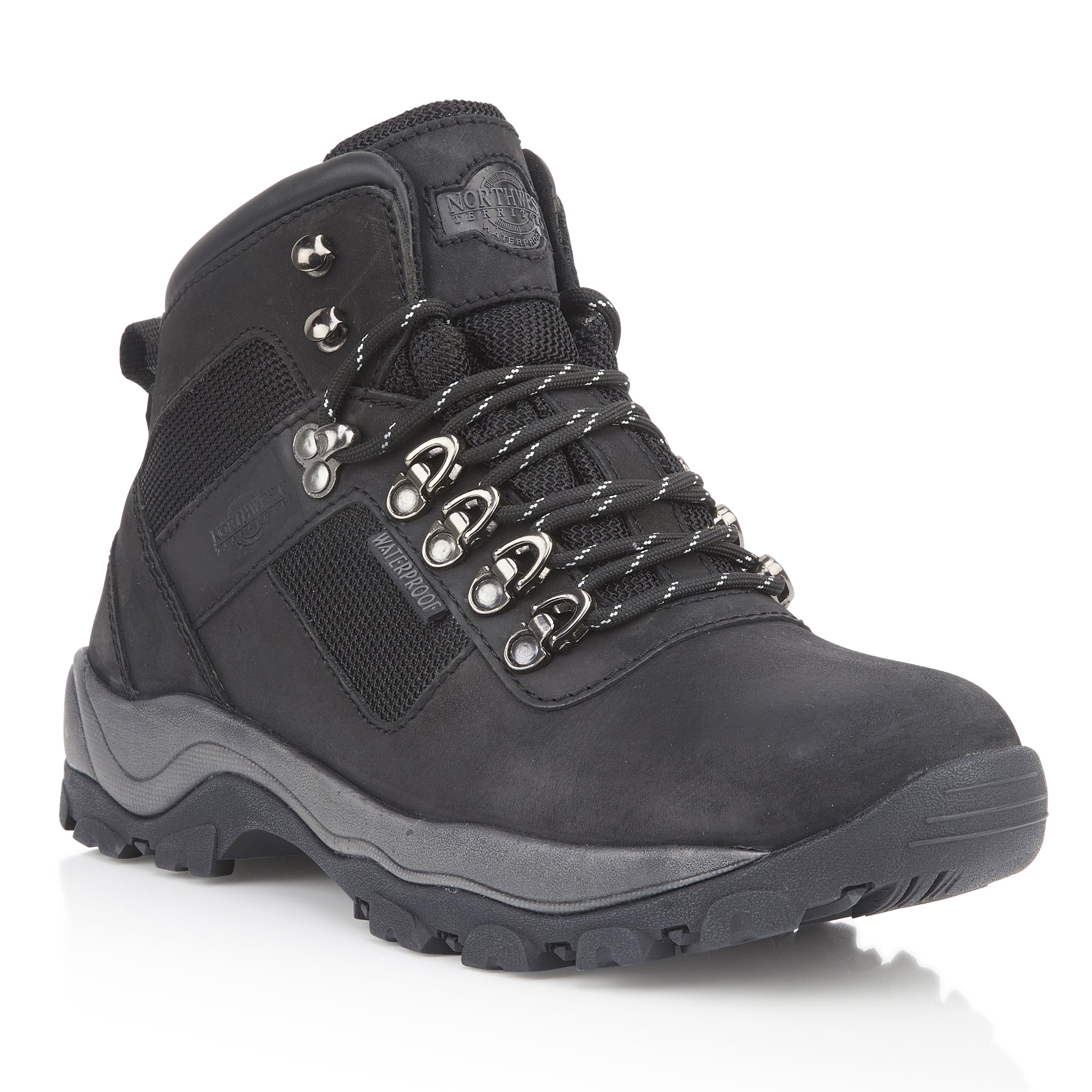 HUDSON Men's Suede Leather Waterproof Walking Boots - Black