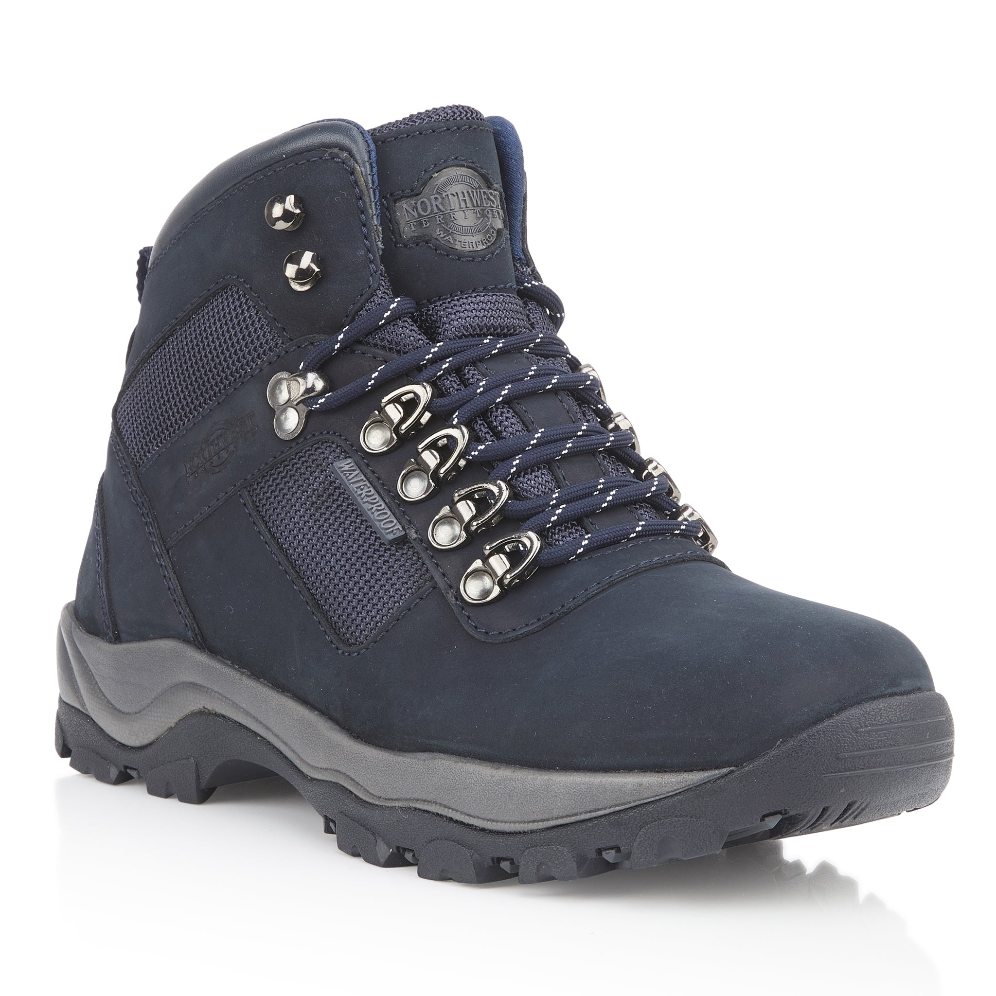 HUDSON Men's Suede Leather Waterproof Walking Boots - Navy