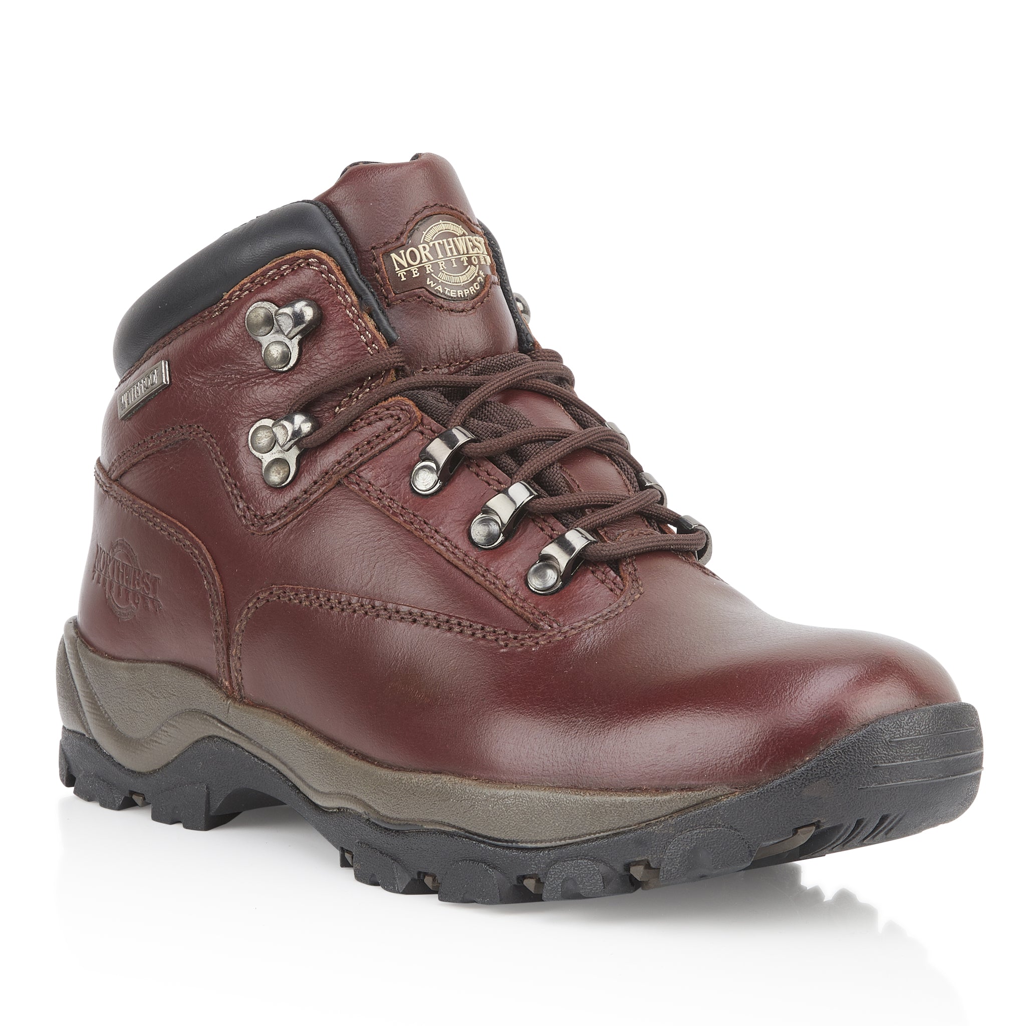 INUVIK Men's Leather Waterproof Walking Boots - Oxblood