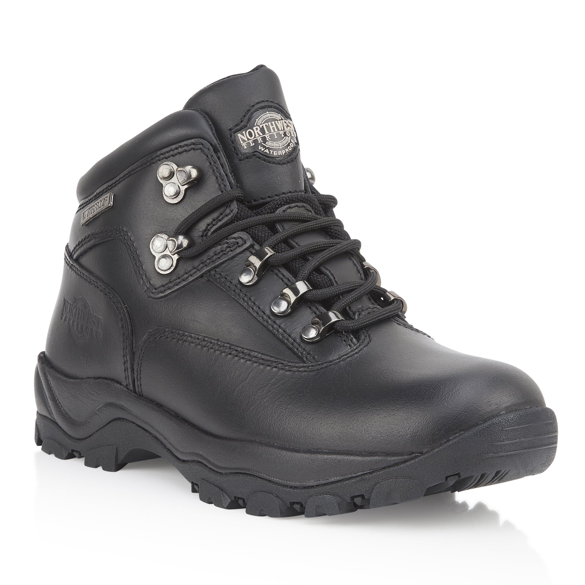 INUVIK Men's Leather Waterproof Walking Boots - Black