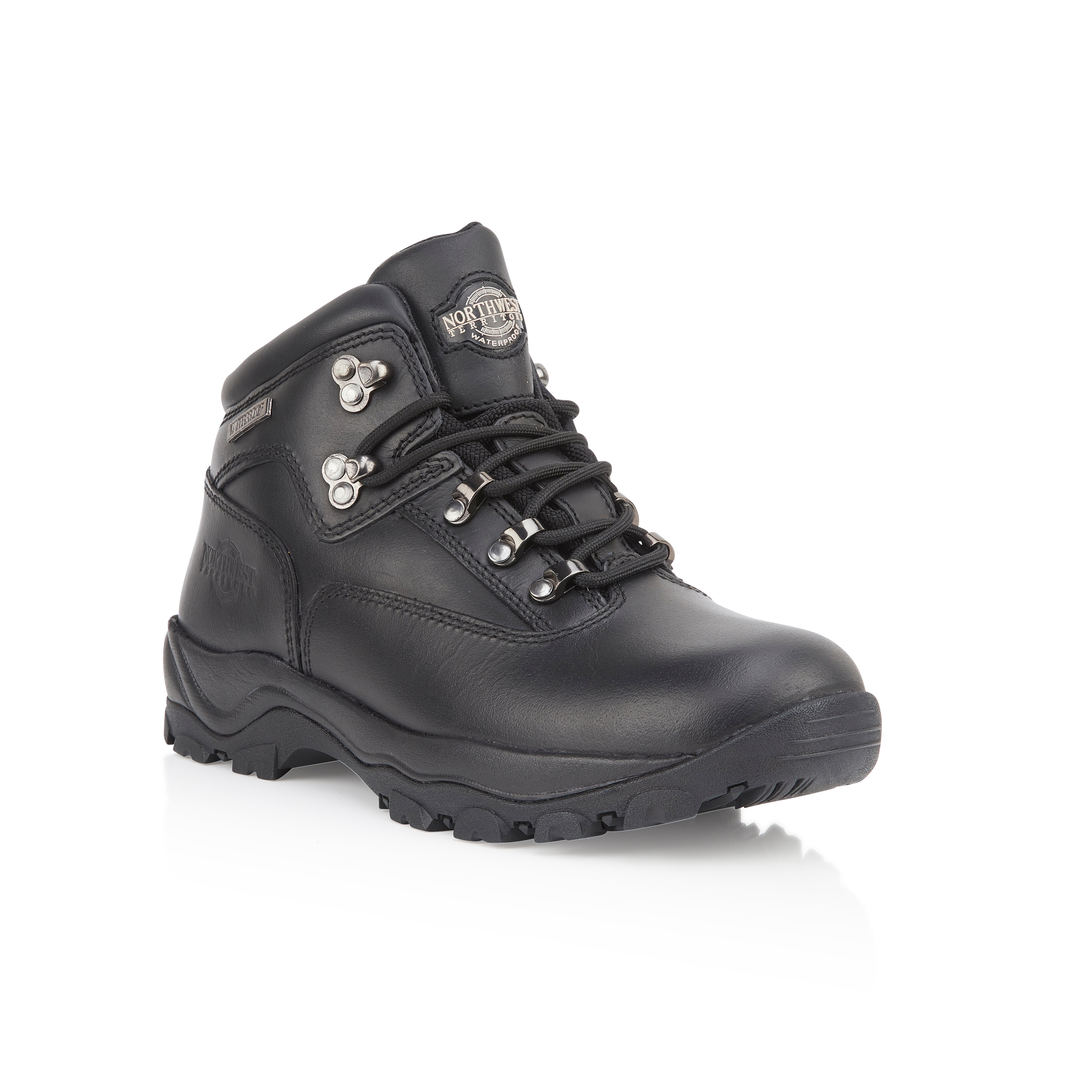 INUVIK Men's Leather Waterproof Walking Boots - Black