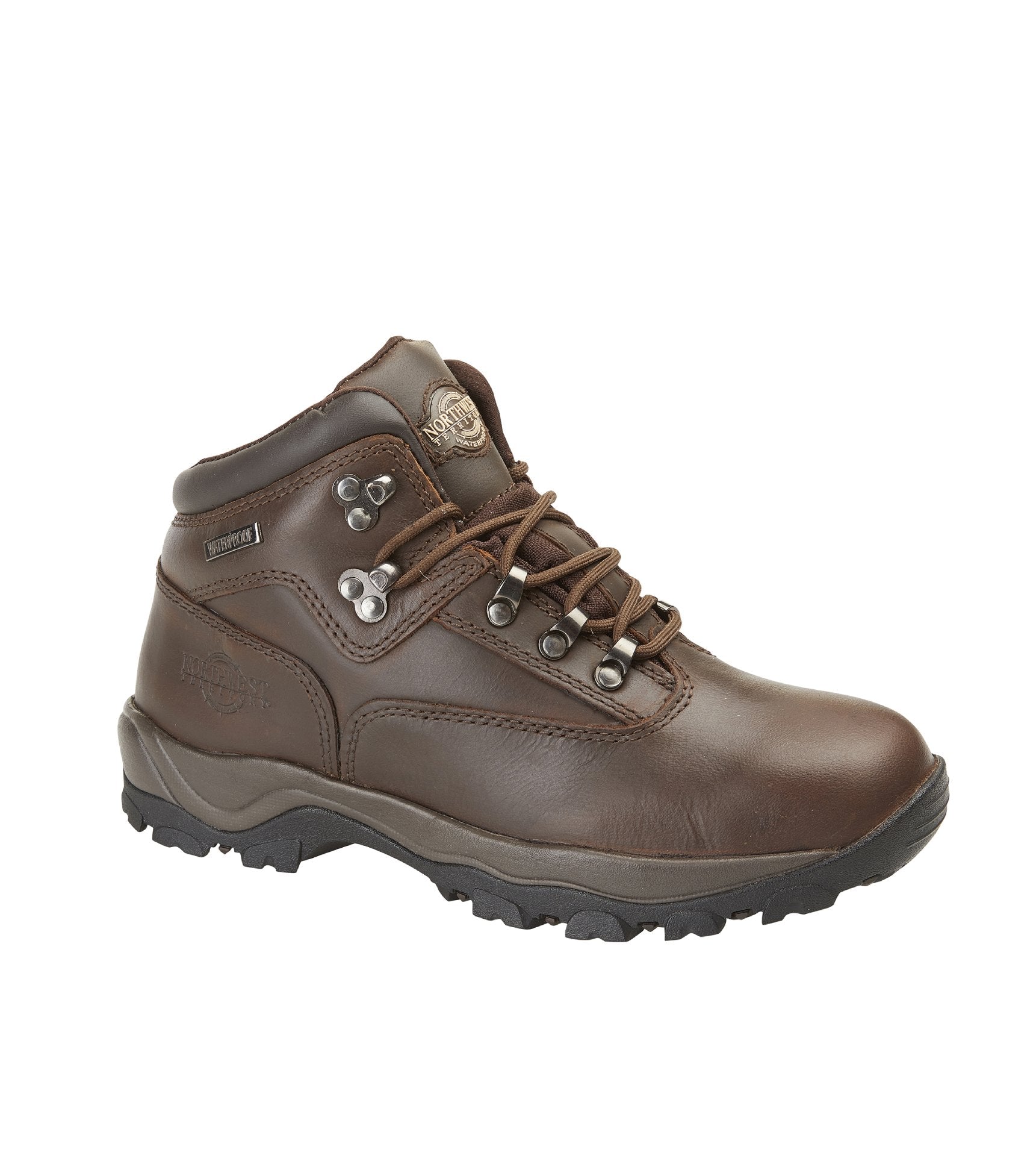 Men's Leather Waterproof Walking Boots - #COLOR_WAXY BROWN