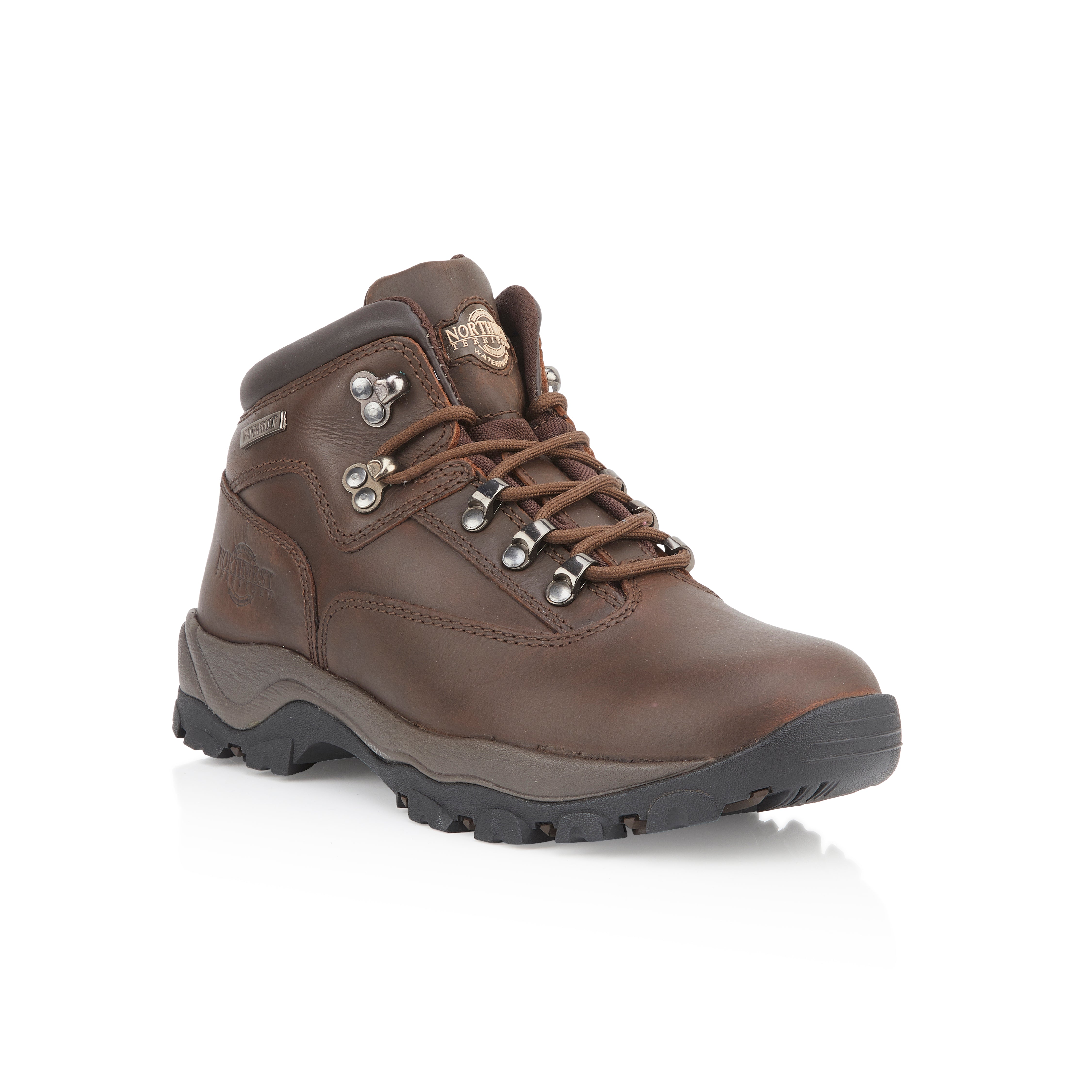 INUVIK Men's Leather Waterproof Walking Boots - Waxy Brown