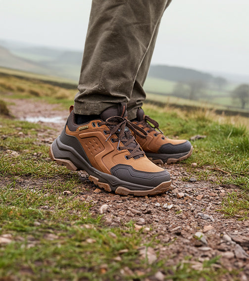 K2 Men's Leather 3M Thinsulate Waterproof Walking Shoes - Lt Brown lifestyle