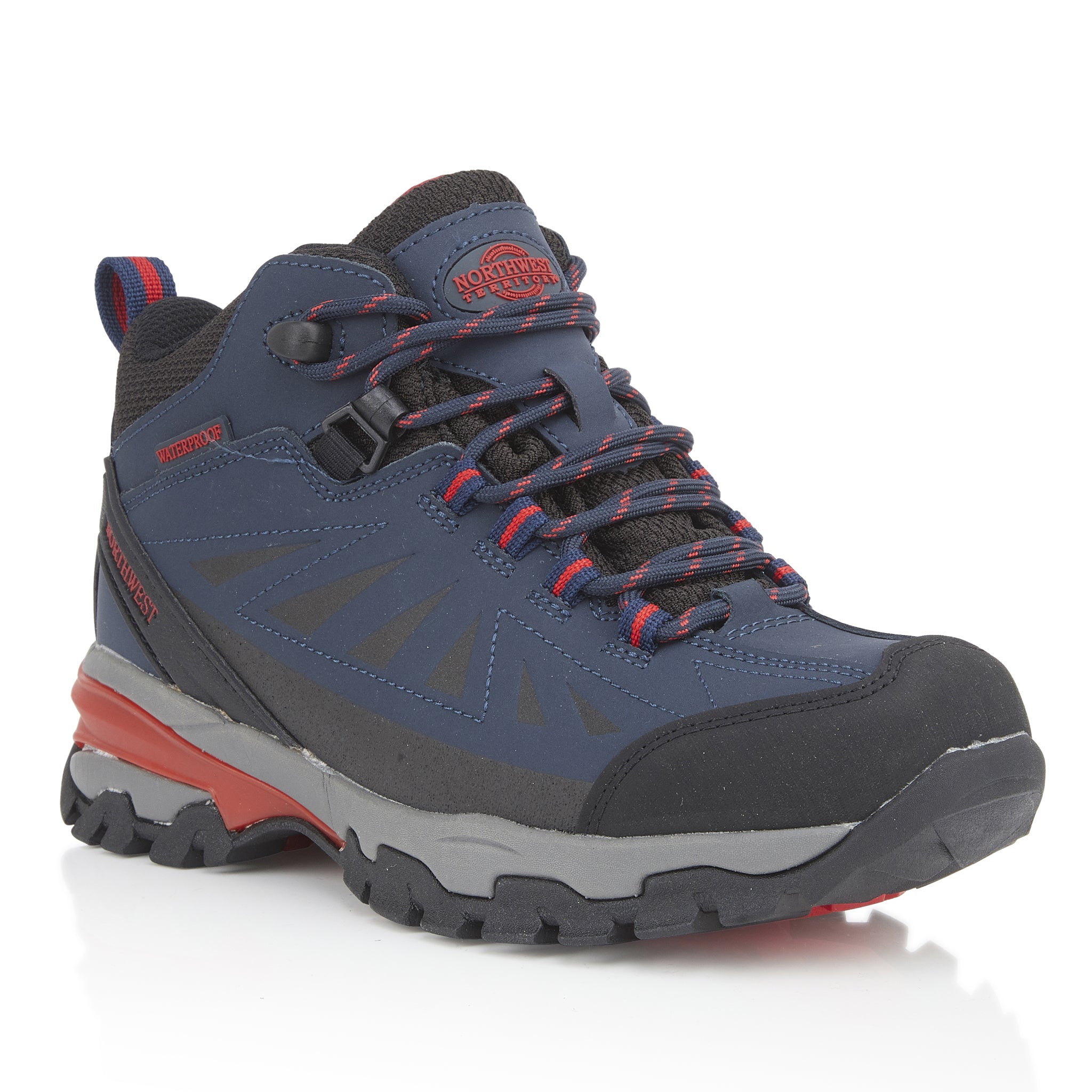 KEELE-HI Women's Waterproof Walking Boots - Navy/Red