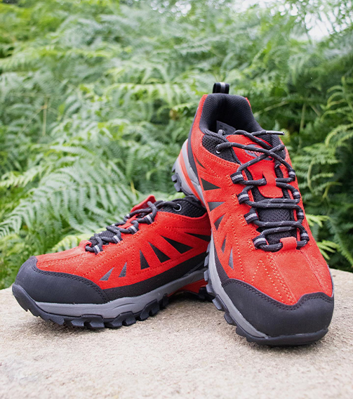 KEELE-LO Women's Waterproof Walking Shoes - Red/Black lifestyle