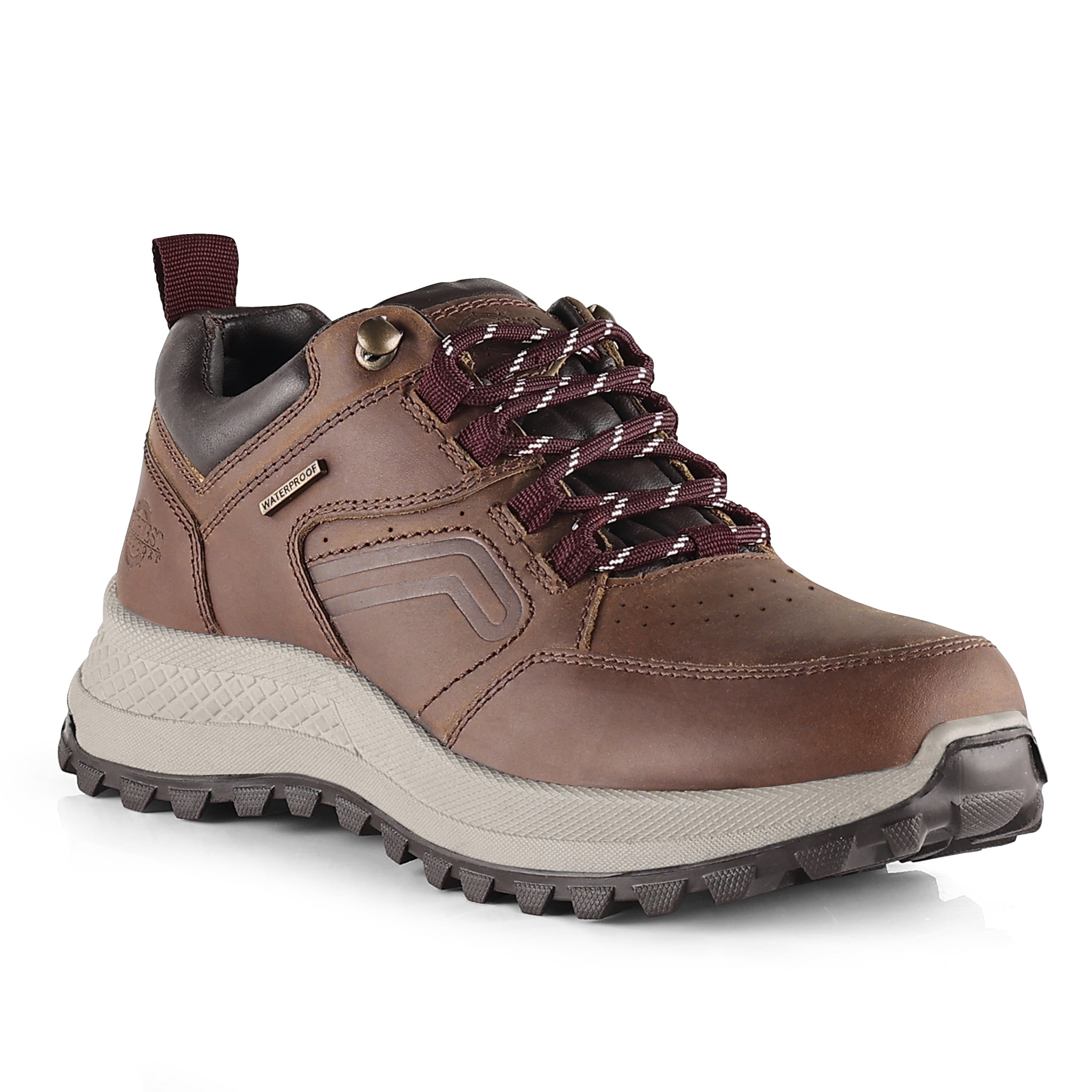 MUNRO Women's Leather Waterproof Walking Shoes - BROWN