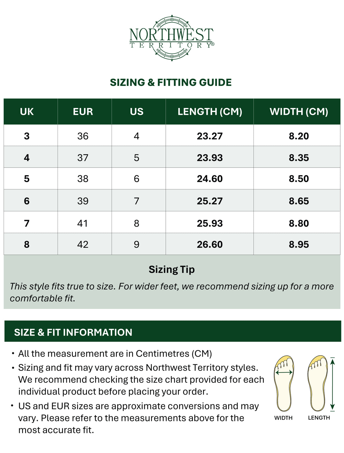 MUNRO Women's Leather Waterproof Walking Shoes - BROWN Size Guide