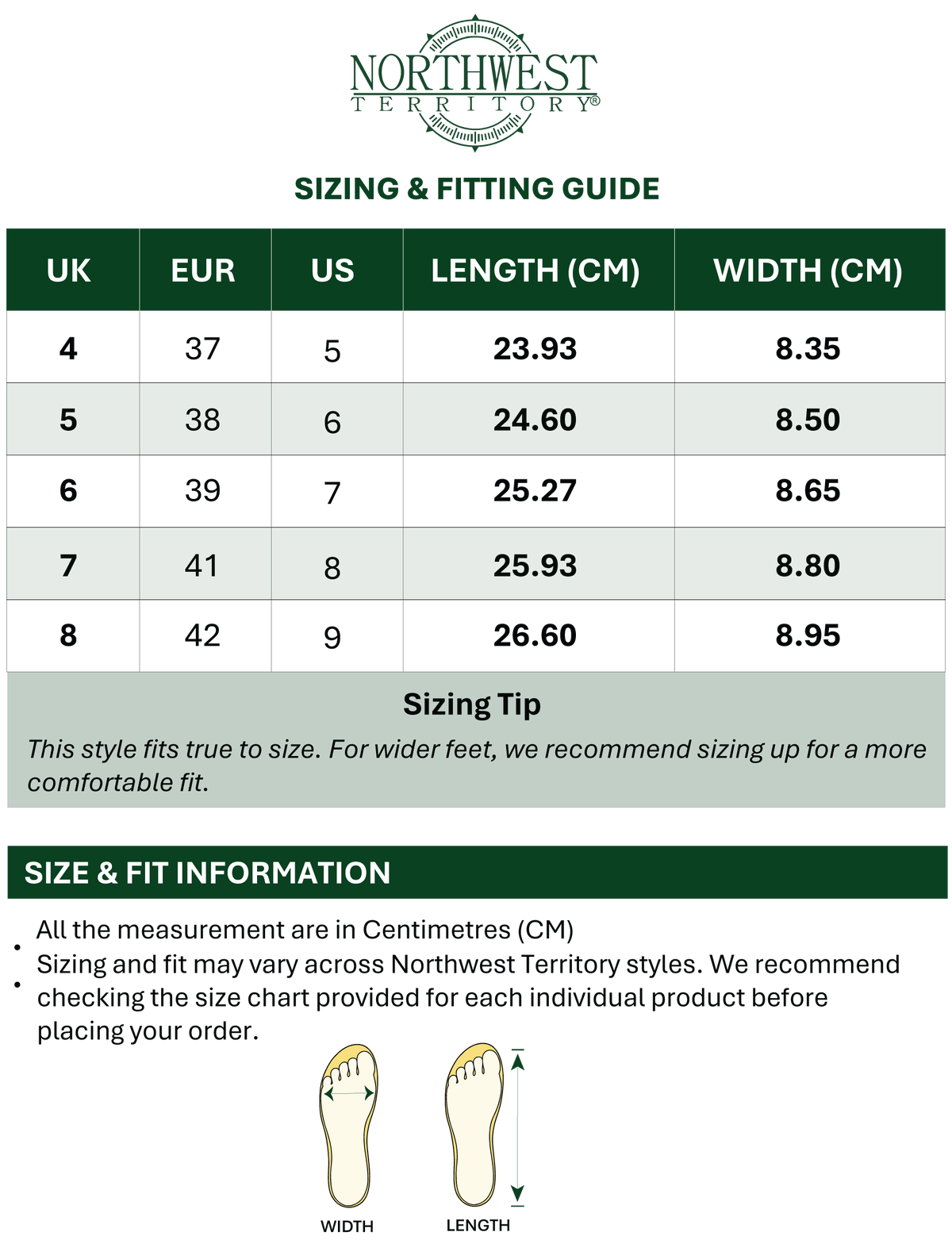 HEWITT Women's Leather Waterproof Walking Boots - DOVE GREY Size Guide