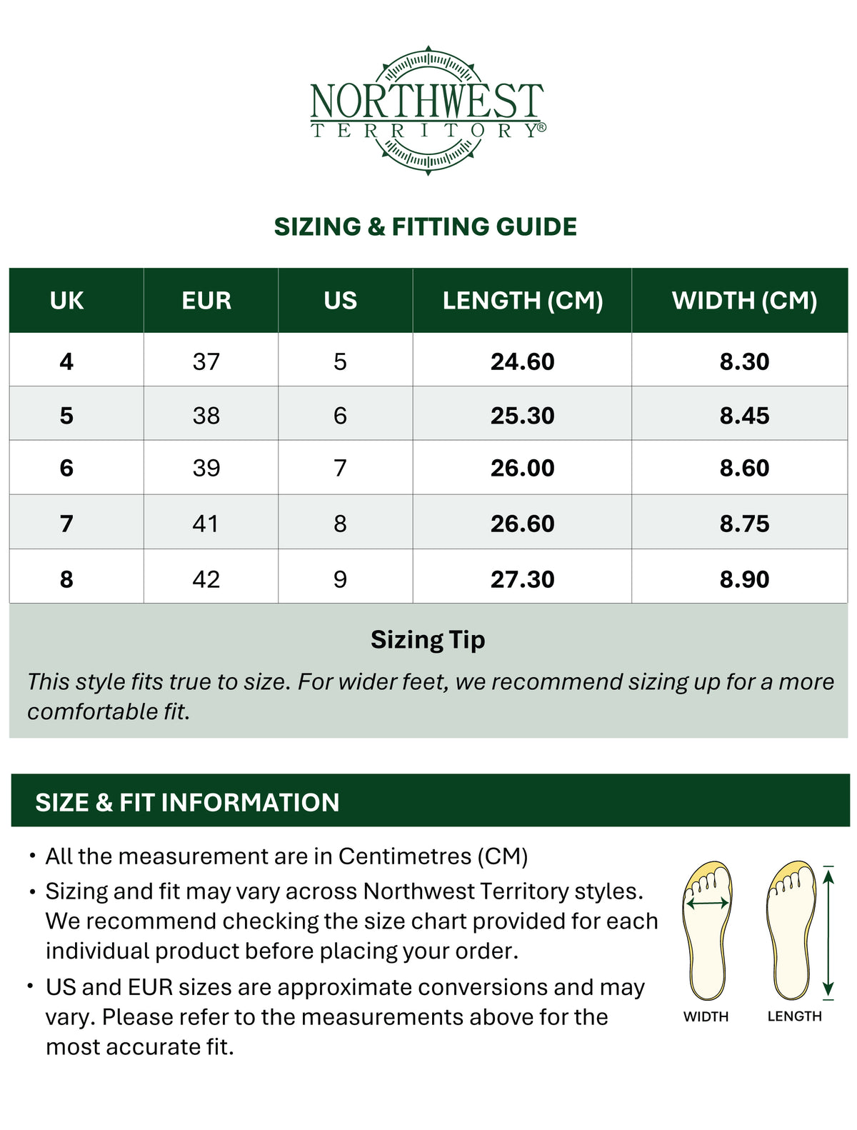 NEVIS Women's Nubuck 3M Thinsulate Waterproof Walking Boots - Camel Size Guide