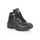 Peak Black hiking boots with a sleek design, offering durability and comfort for outdoor trails.